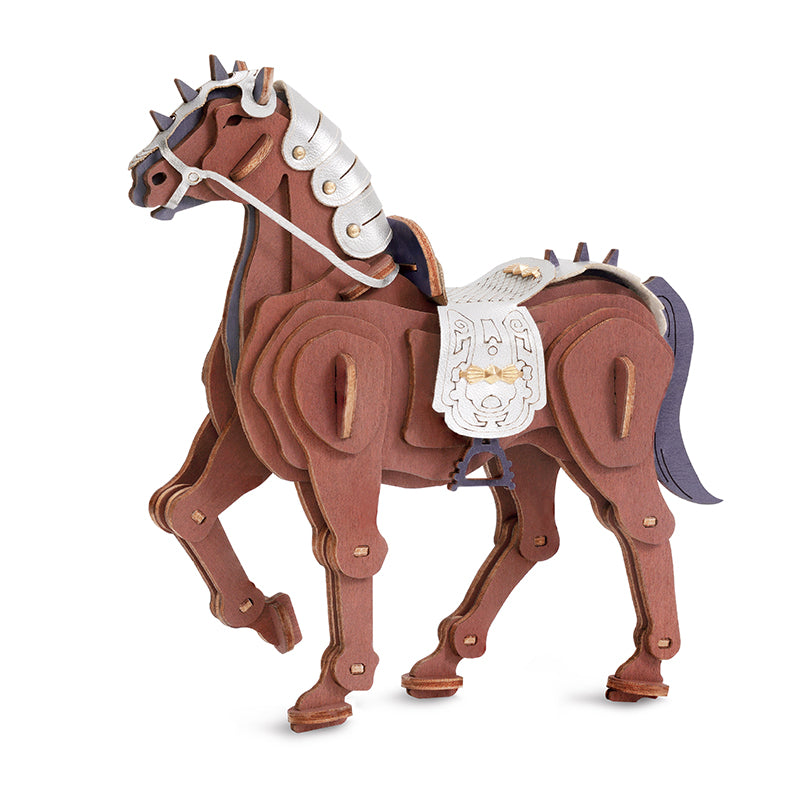 Rowood Warrior-Paard & Warrior-Olifant 3D Houten Puzzel TWA01 & TWA02