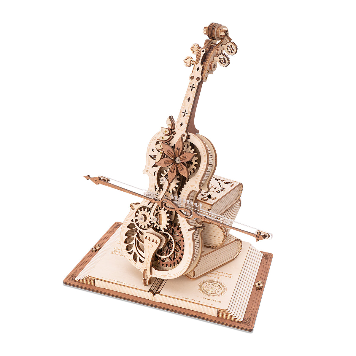 ROKR Magic Cello Mechanische Muziekdoos 3D Houten Puzzel AMK63