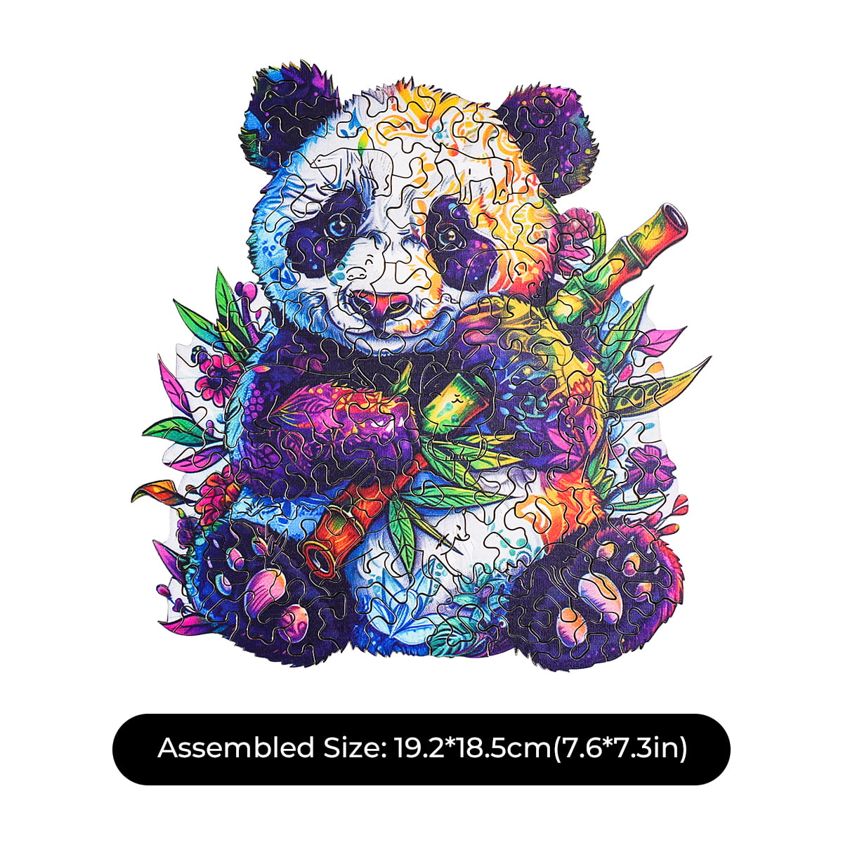 Puzzle en bois Panda fleuri ROBOTIME 