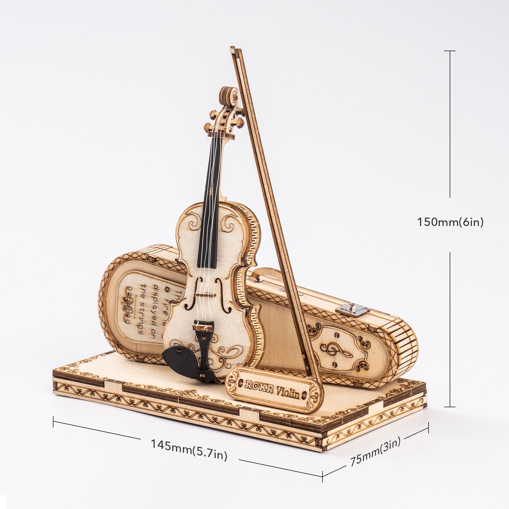 ROKR Violon Capriccio Modèle 3D Puzzle en bois TG604K 