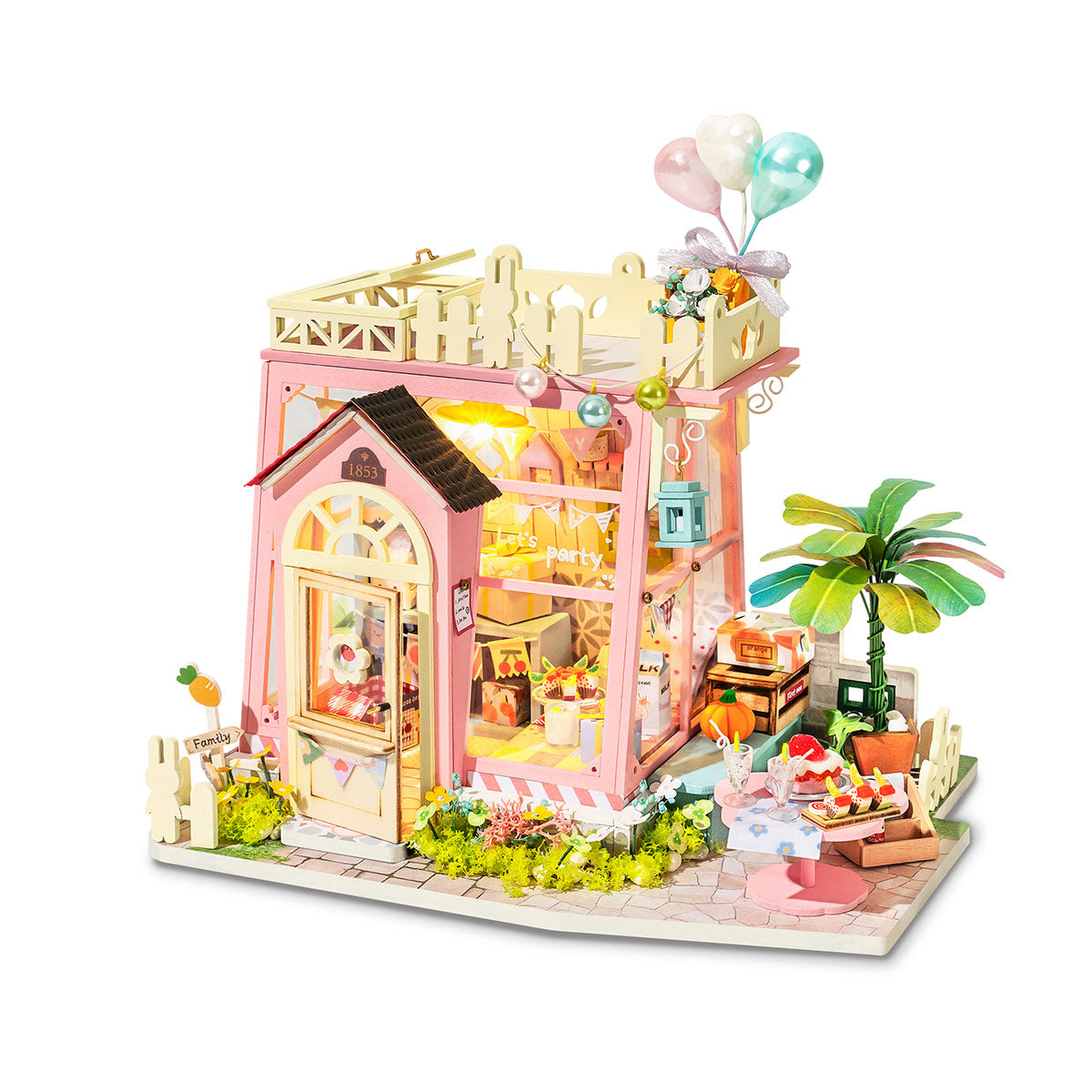 Maison miniature à faire soi-même pour les fêtes de fin d'année de Rolife DG153