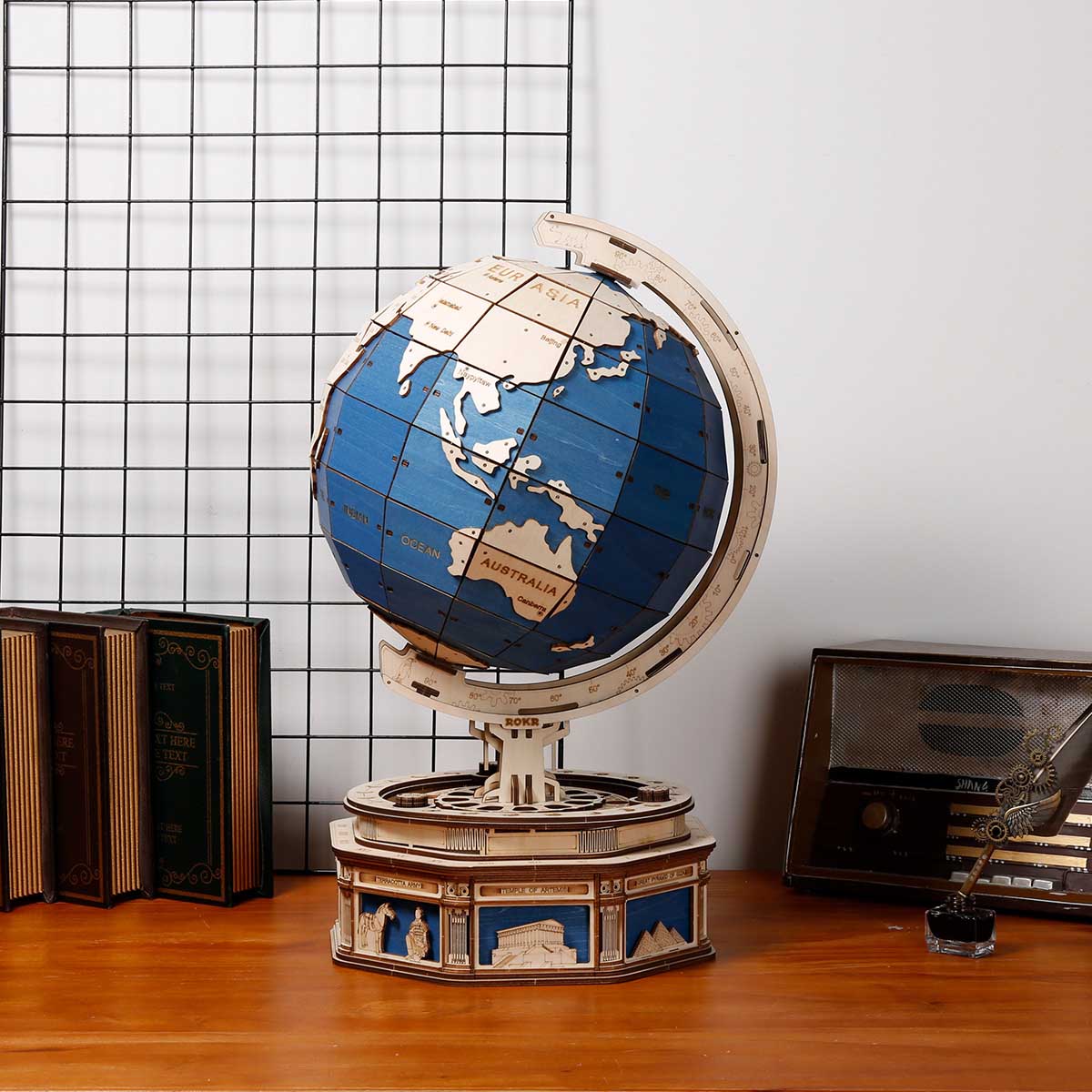 [Only Ship To U.S.] ROKR The Globe Model 3D Houten Puzzel ST002