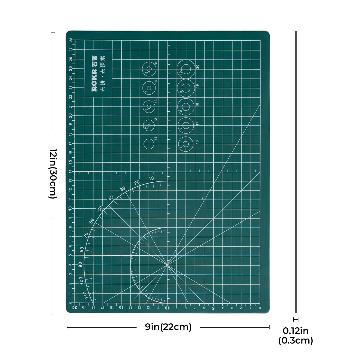 ROKR doppelseitige PVC-Schneidematte 12 x 9 Zoll