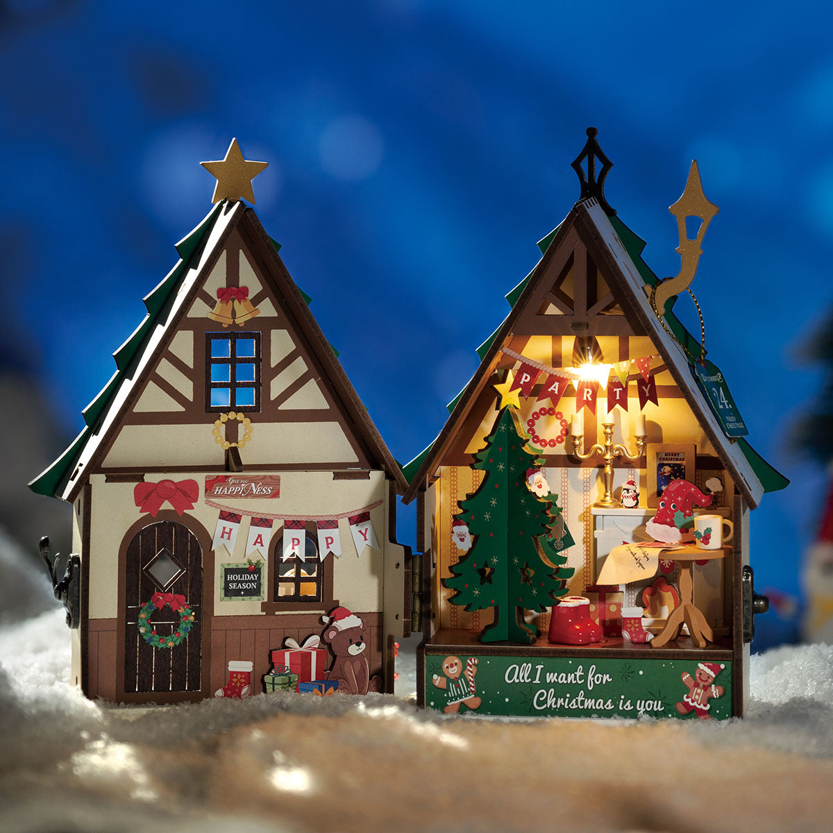 Rolife  Twinkling Christmas House DIY Miniature House DS036