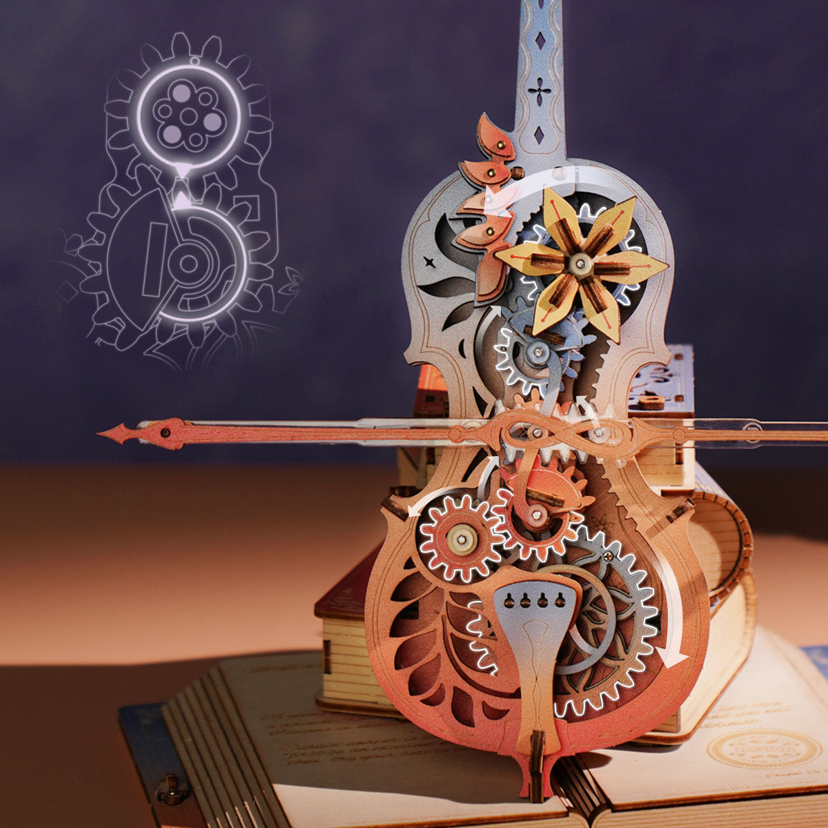 ROKR Symphony of Gorgeous Dreams Mechanical Music Box 3D Wooden Puzzle AMK63M