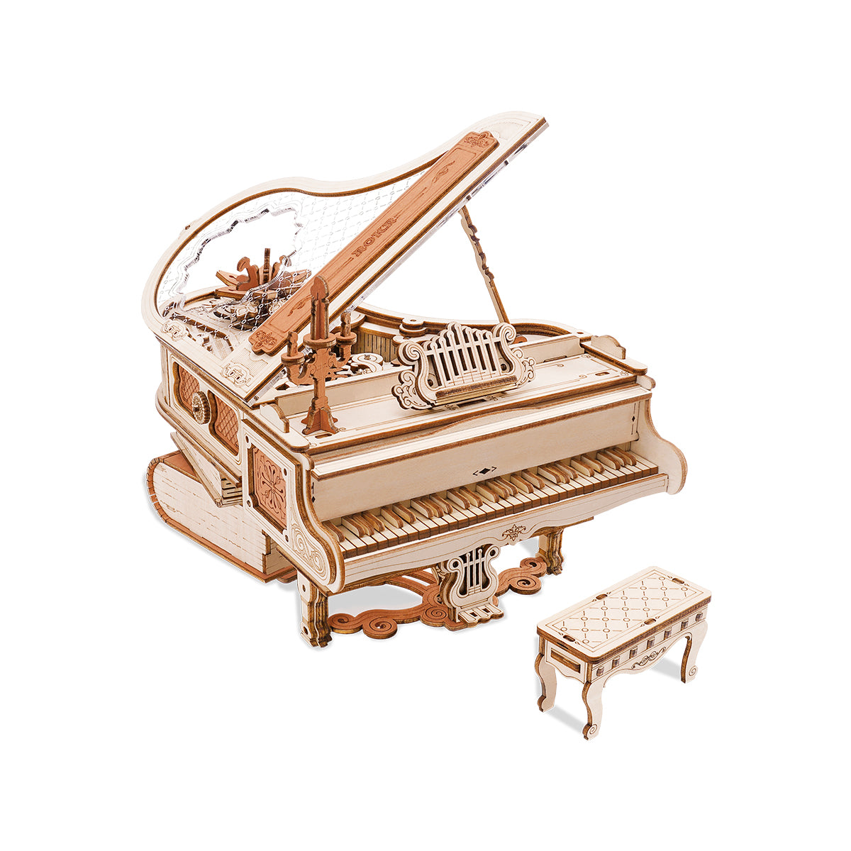 ROKR Magic Piano Mechanische muziekdoos 3D houten puzzel AMK81