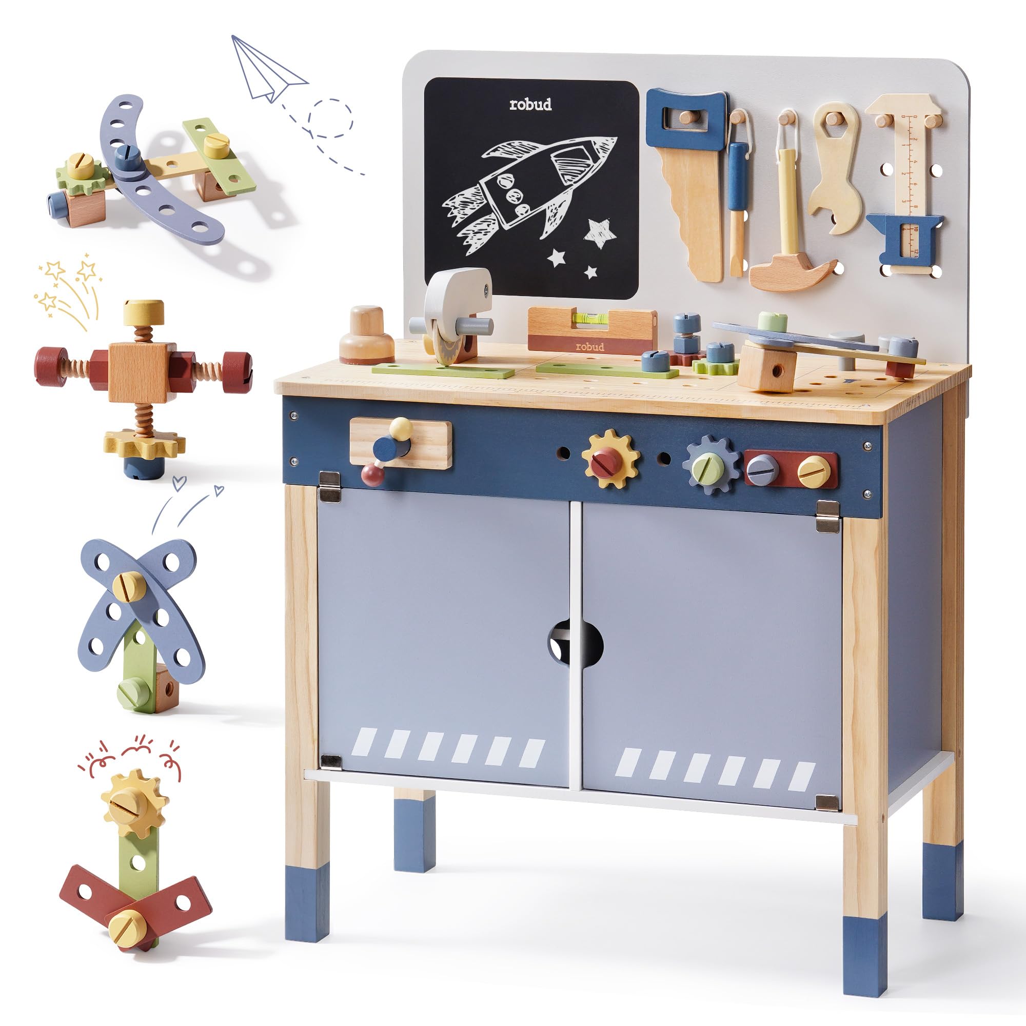 ROBUD Wooden Toy Workbench