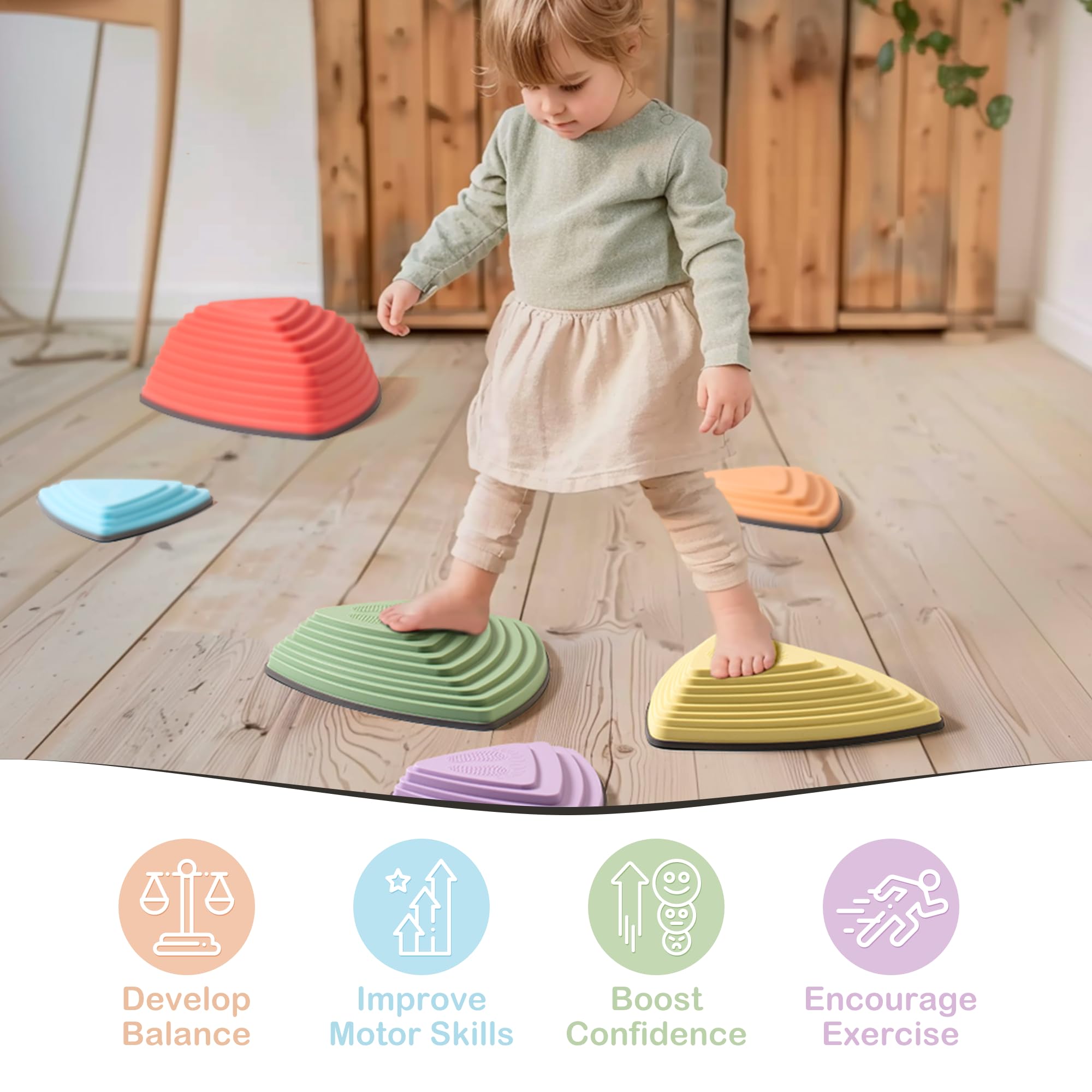 ROBUD Balance Stepping Stones for Kids & Toddlers