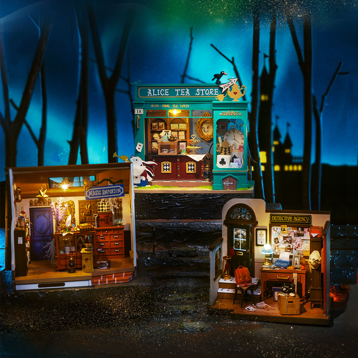 Maison miniature à monter soi-même de la série Rolife Mystic Archives (3 kits)