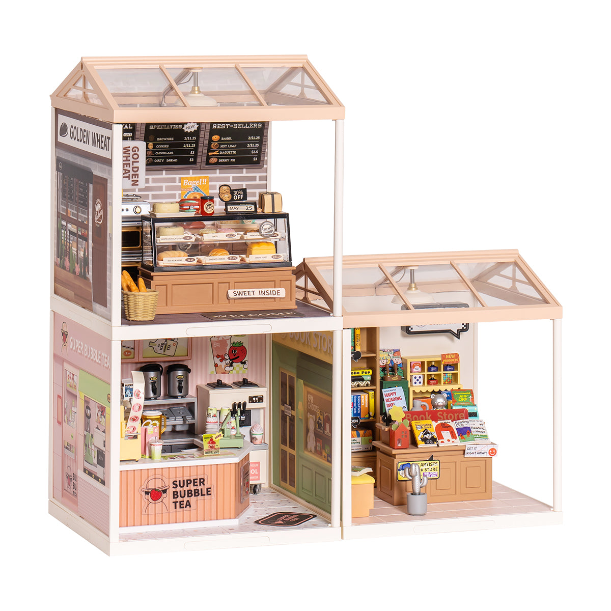 Rolife Super Creator Plastic Diy Mini House 3 in 1 L-vorm