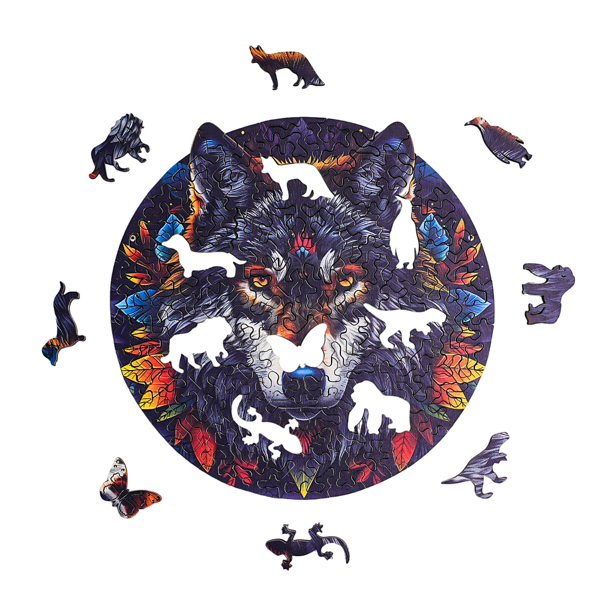 ROBOTIME Wolf in the Jungle Wooden Jigsaw Puzzle