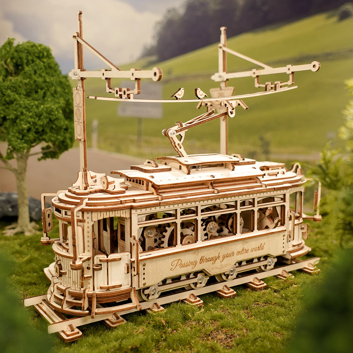 ROKR Klassische Stadtstraßenbahn 3D-Holzpuzzle LK801 