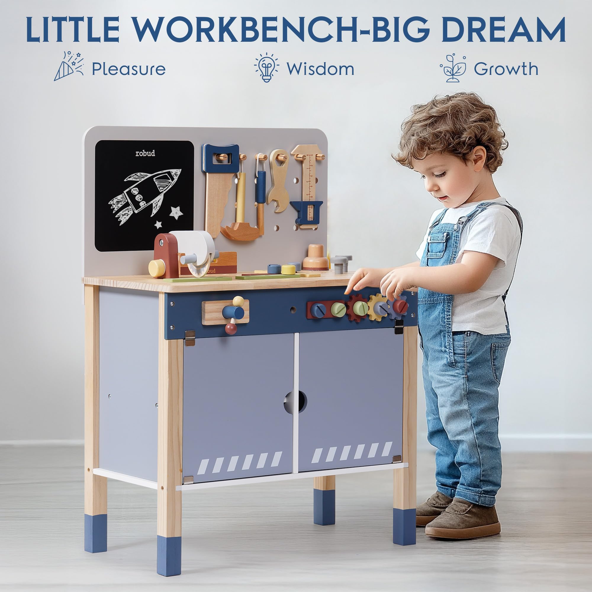 ROBUD Wooden Toy Workbench