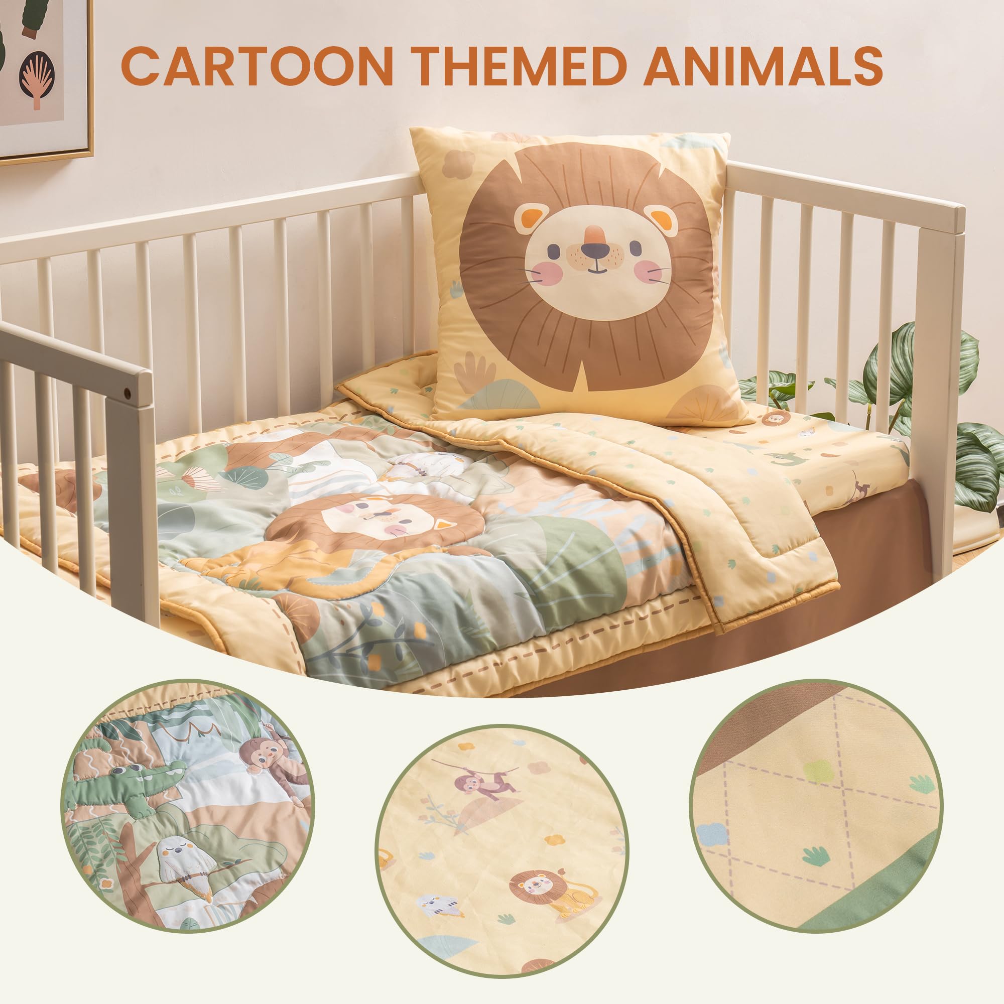 ROBUD Baby Bedding 5-Piece Set - Jungle