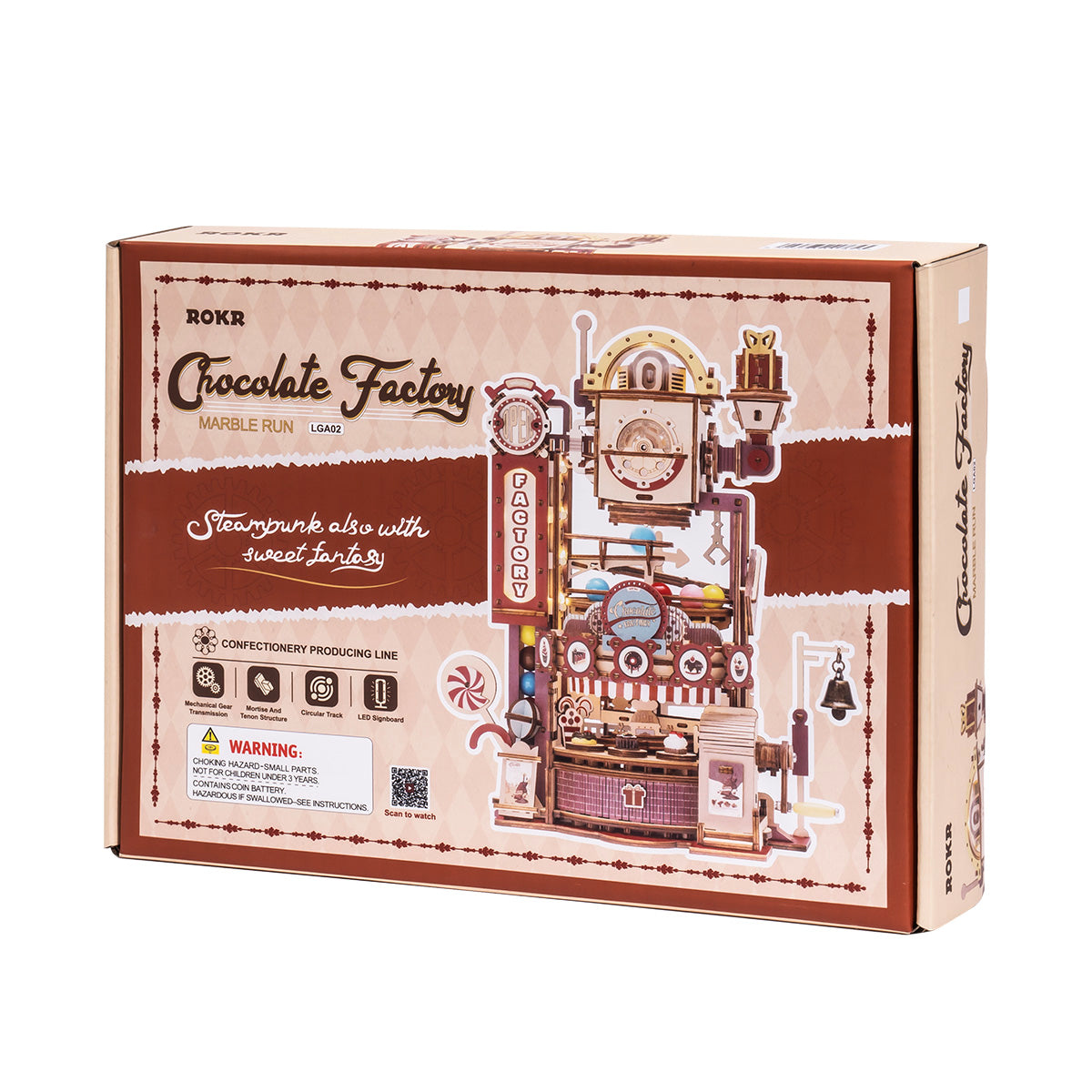 ROKR Chocoladefabriek Knikkerbaan 3D Houten Puzzel LGA02