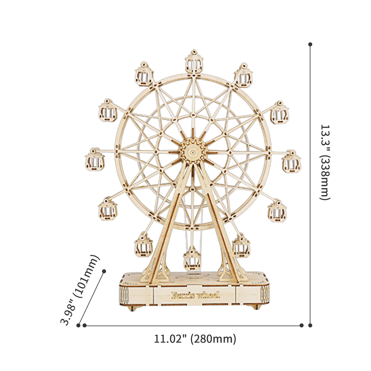 Rolife Riesenrad 3D Holzpuzzle Spieluhr TGN01 