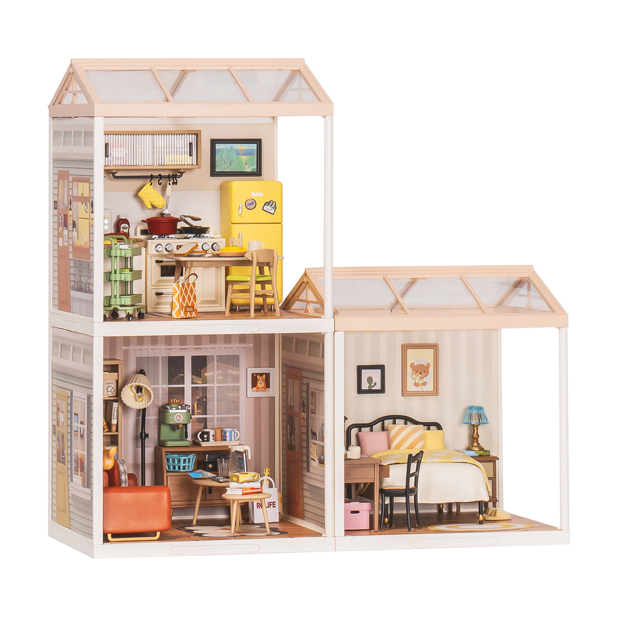 Rolife Super Creator Plastic Diy Mini House 3 in 1 L-vorm