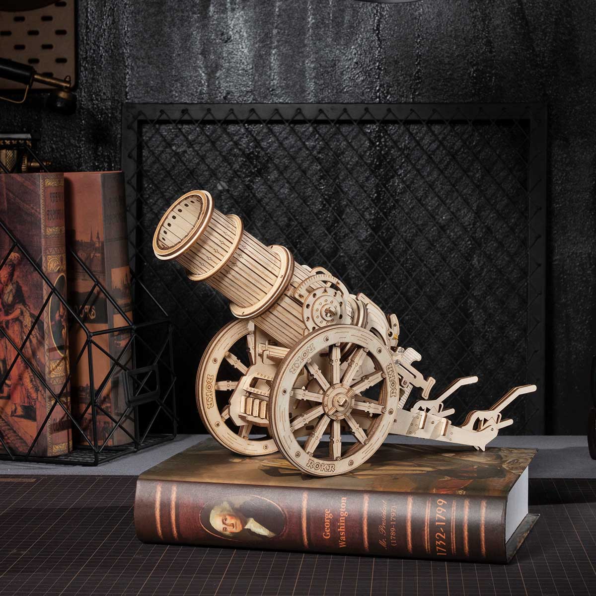 ROKR 3D Wooden Puzzle Wheeled Siege Artillery KW801