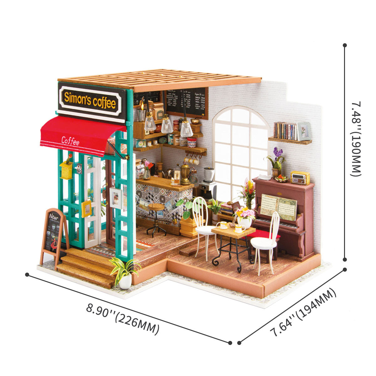 Rolife Simon's Coffee Shop DIY miniatuur poppenhuispakket DG109