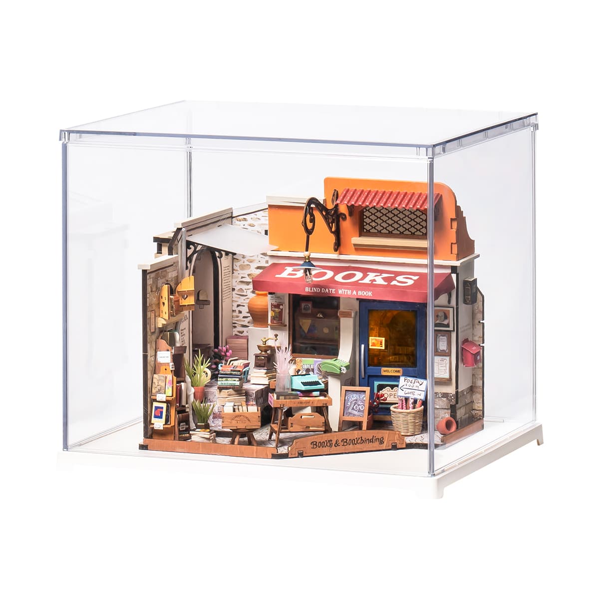 Librairie d'angle Rolife DG164 avec vitrine DF03L 