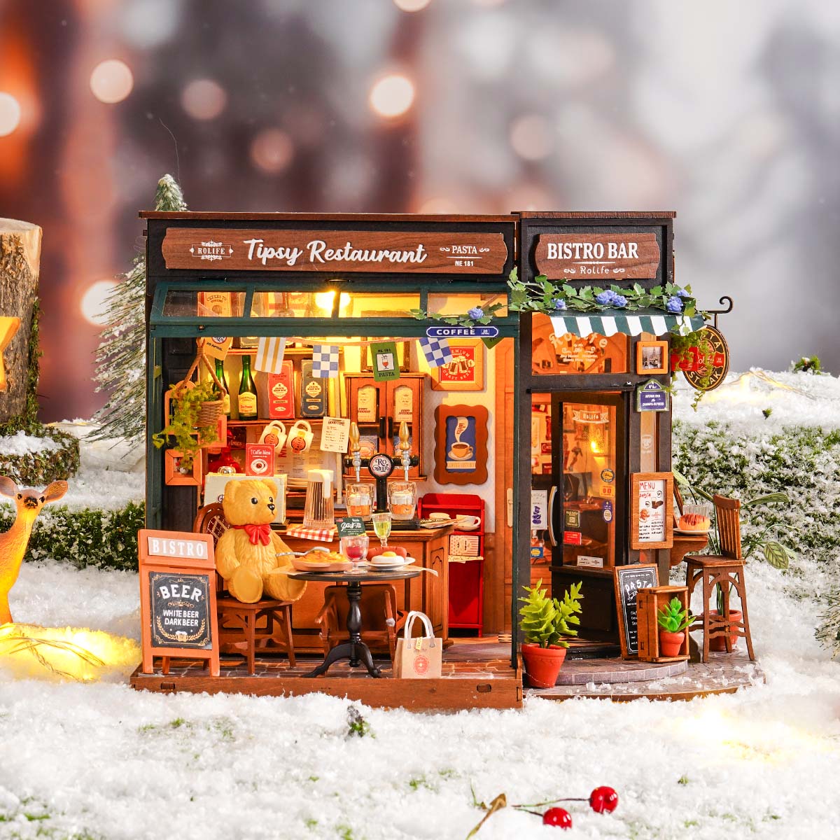 Rolife Tipsy Restaurant DIY Miniature House DG167