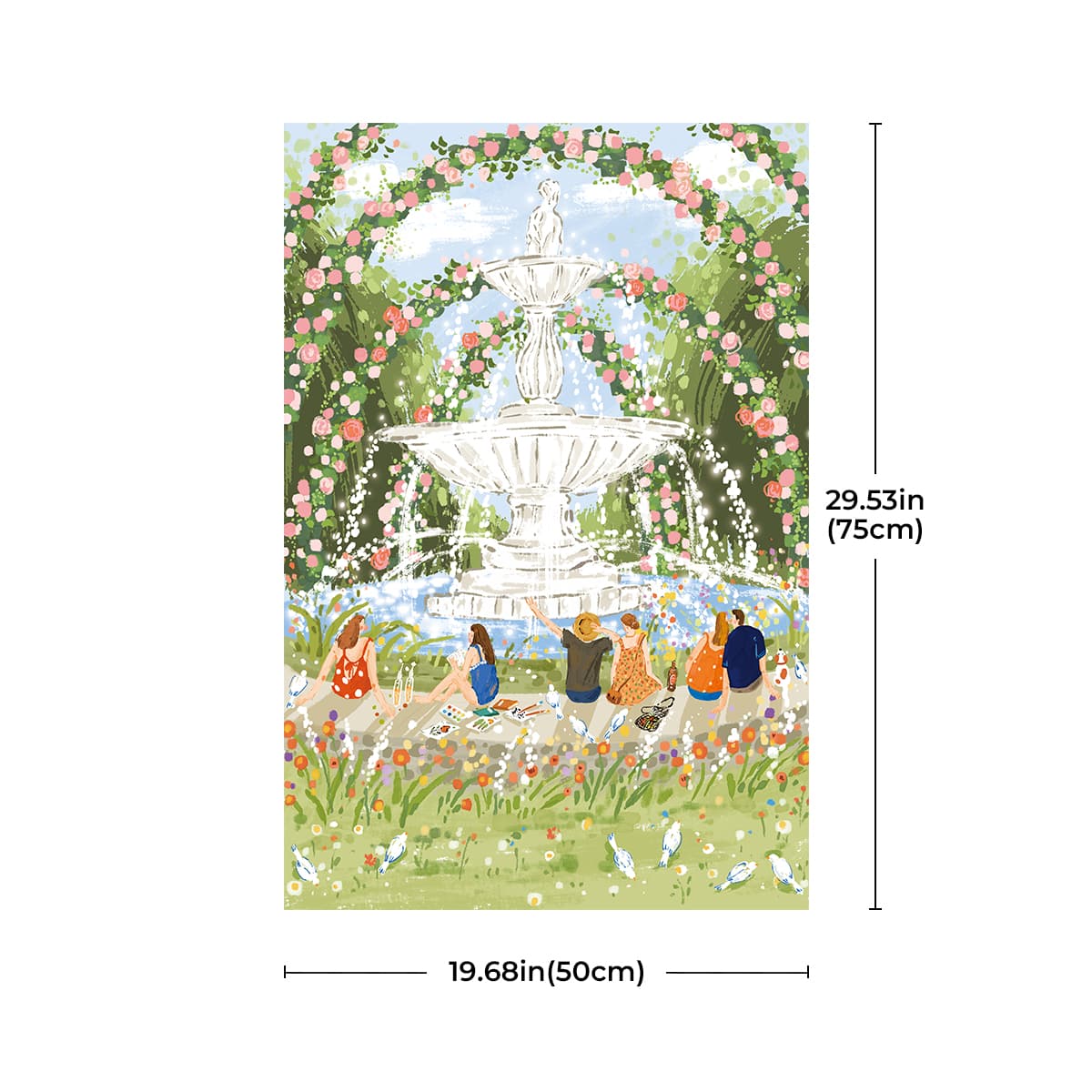 Rolife Afternoon Fountain 1000 Piece Jigsaw Puzzle PT001