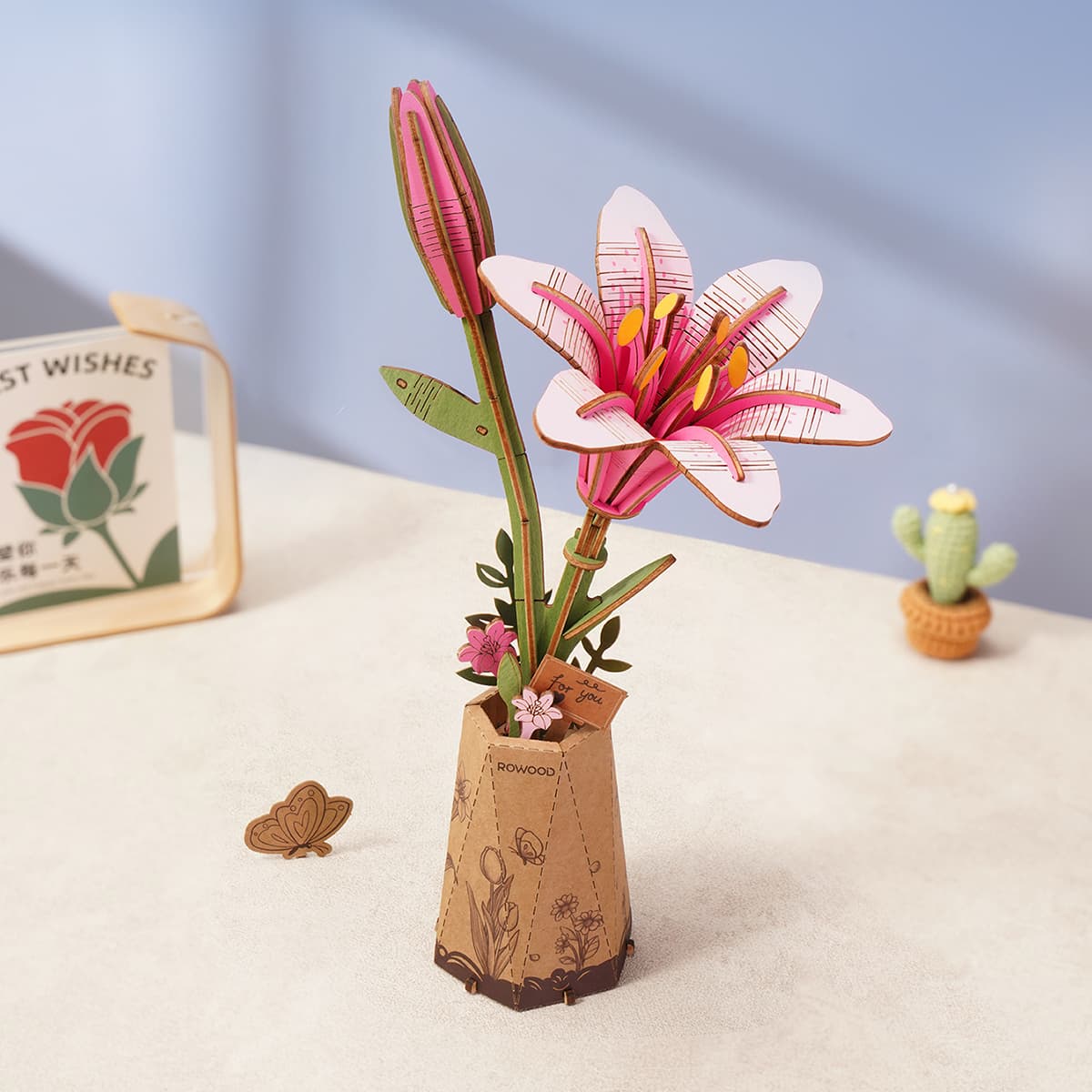 Rowood DIY Wooden Flower Bouquet 3D Wooden Puzzle