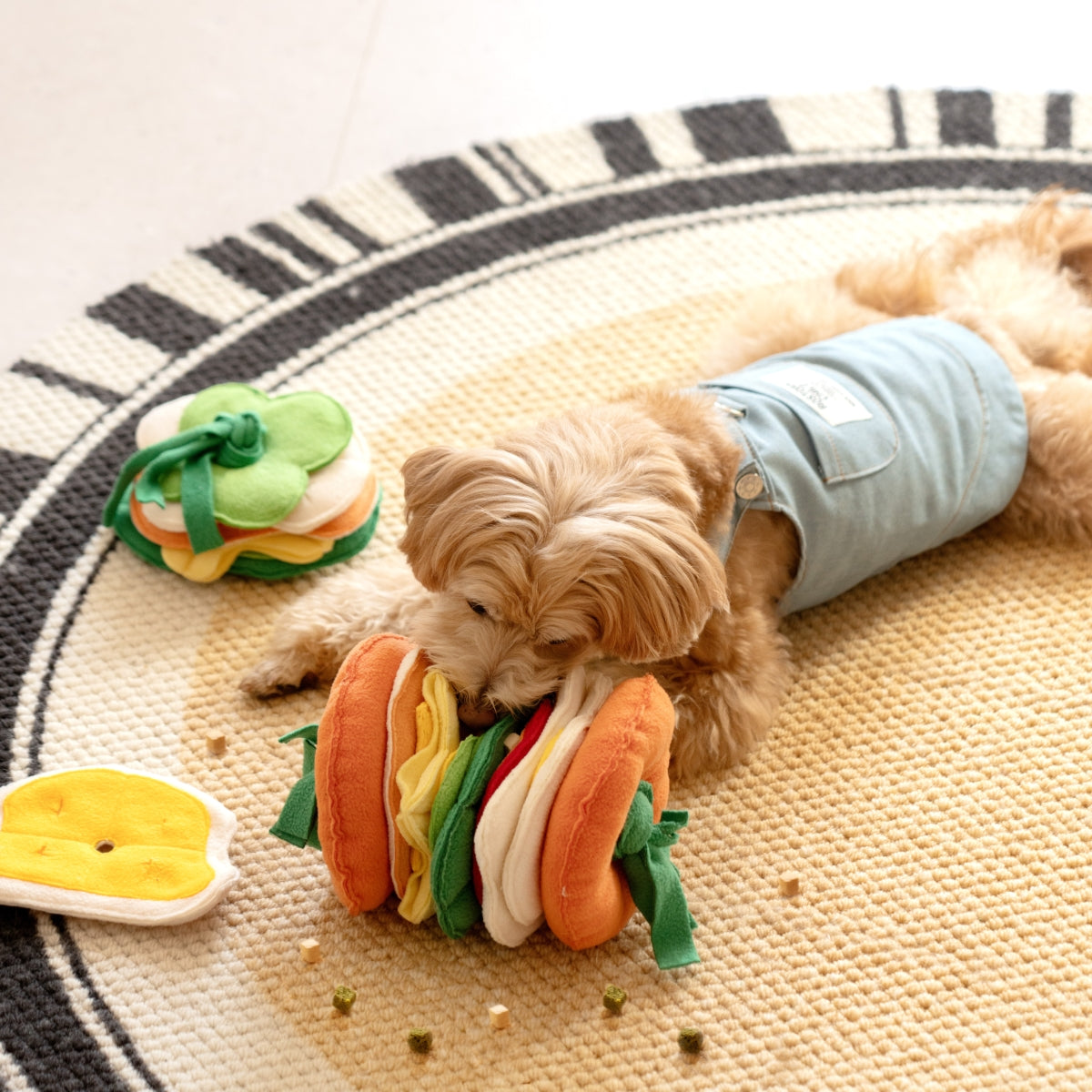 Hamburger Dog & Cat Snuffle Toy