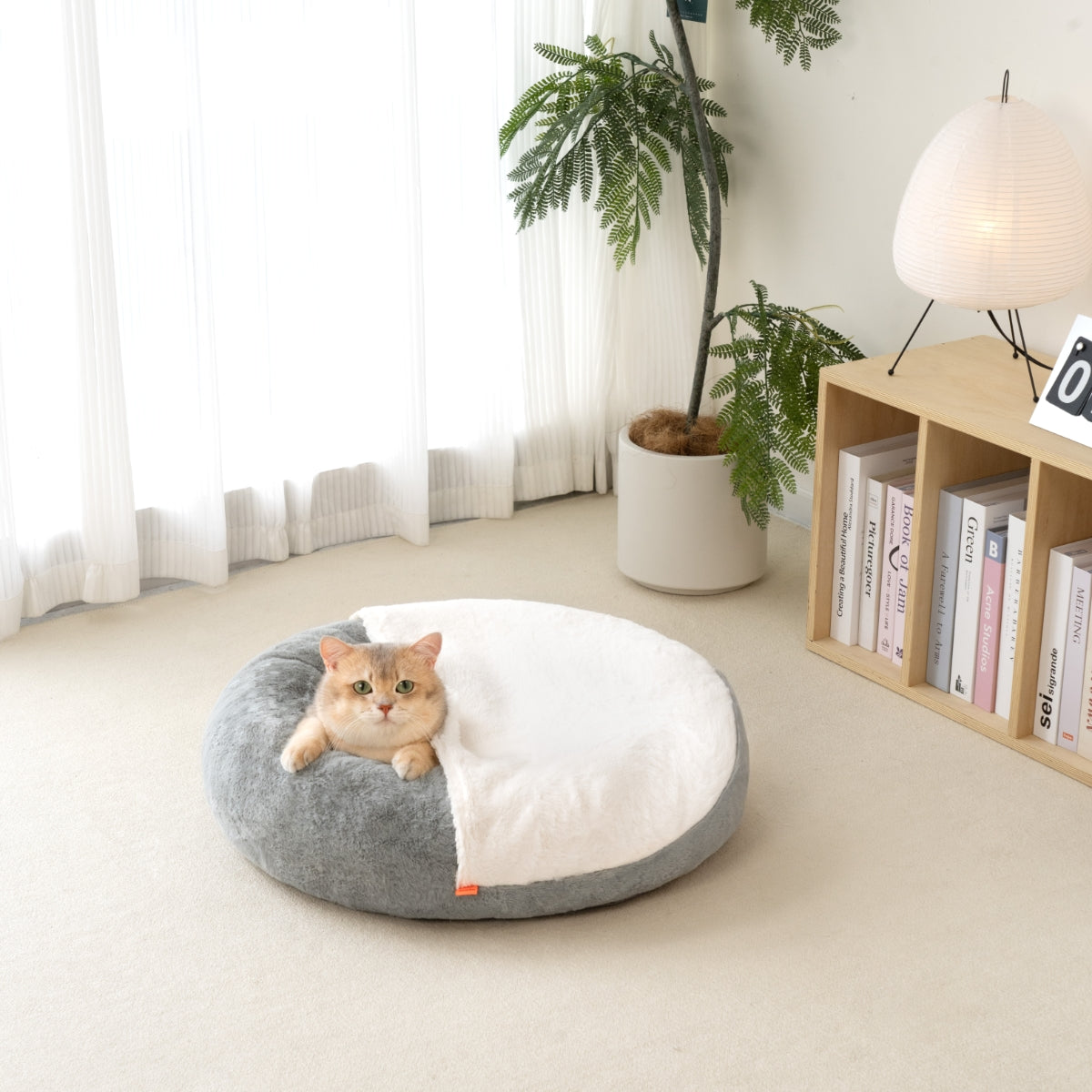 Donut Pet Bed with Hooded Blanket