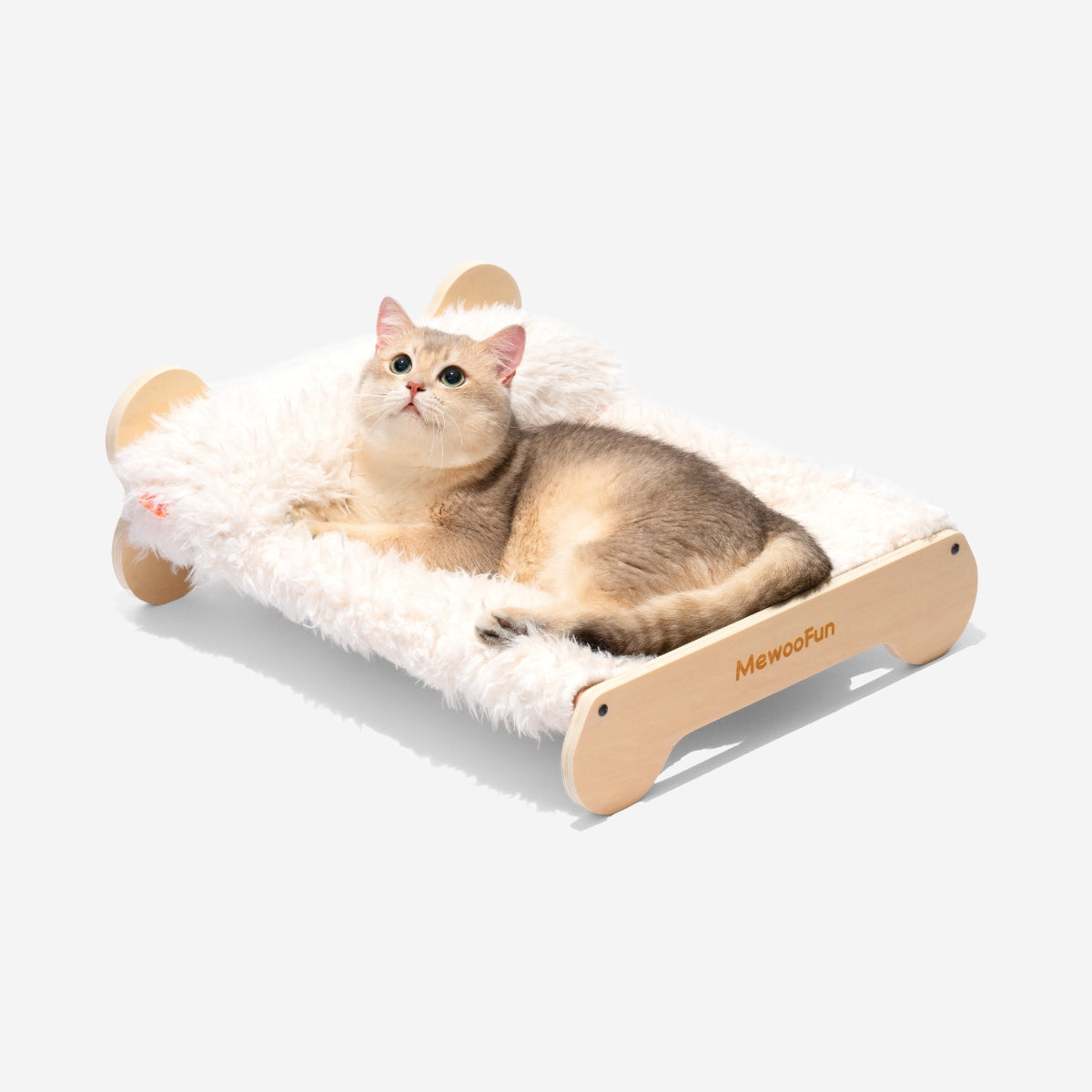 Bone Calming Wooden Cat & Dog Bed