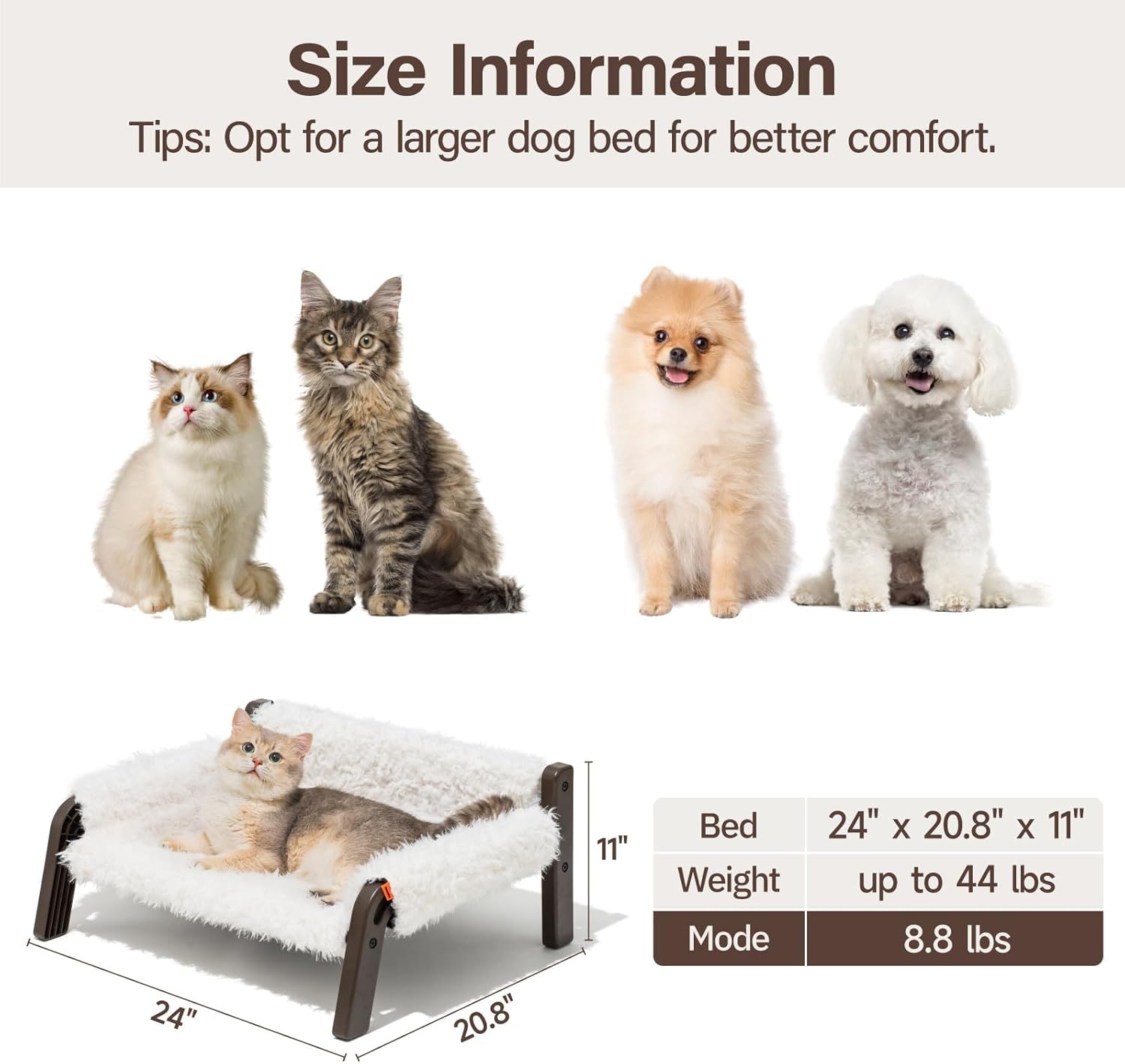 Calming Elevated Pet Bed