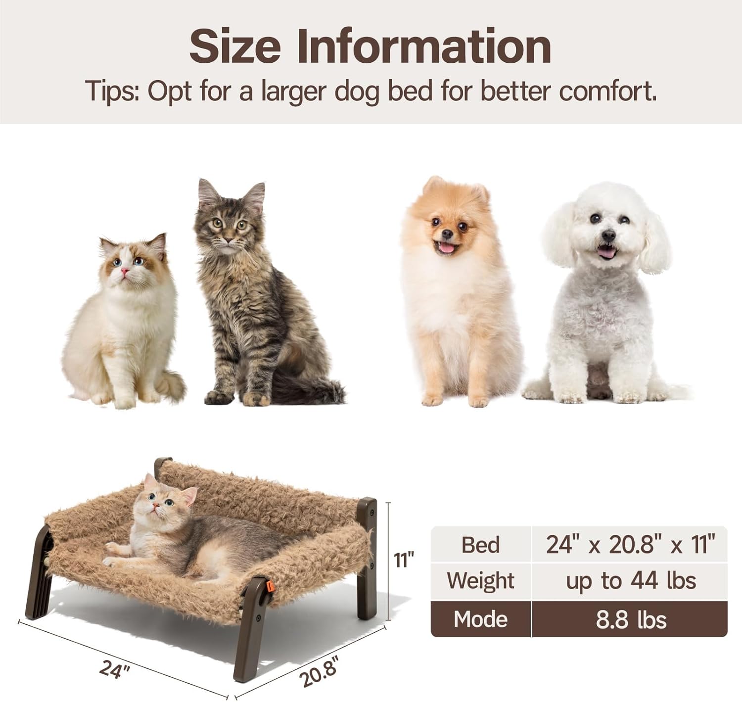 Calming Elevated Pet Bed