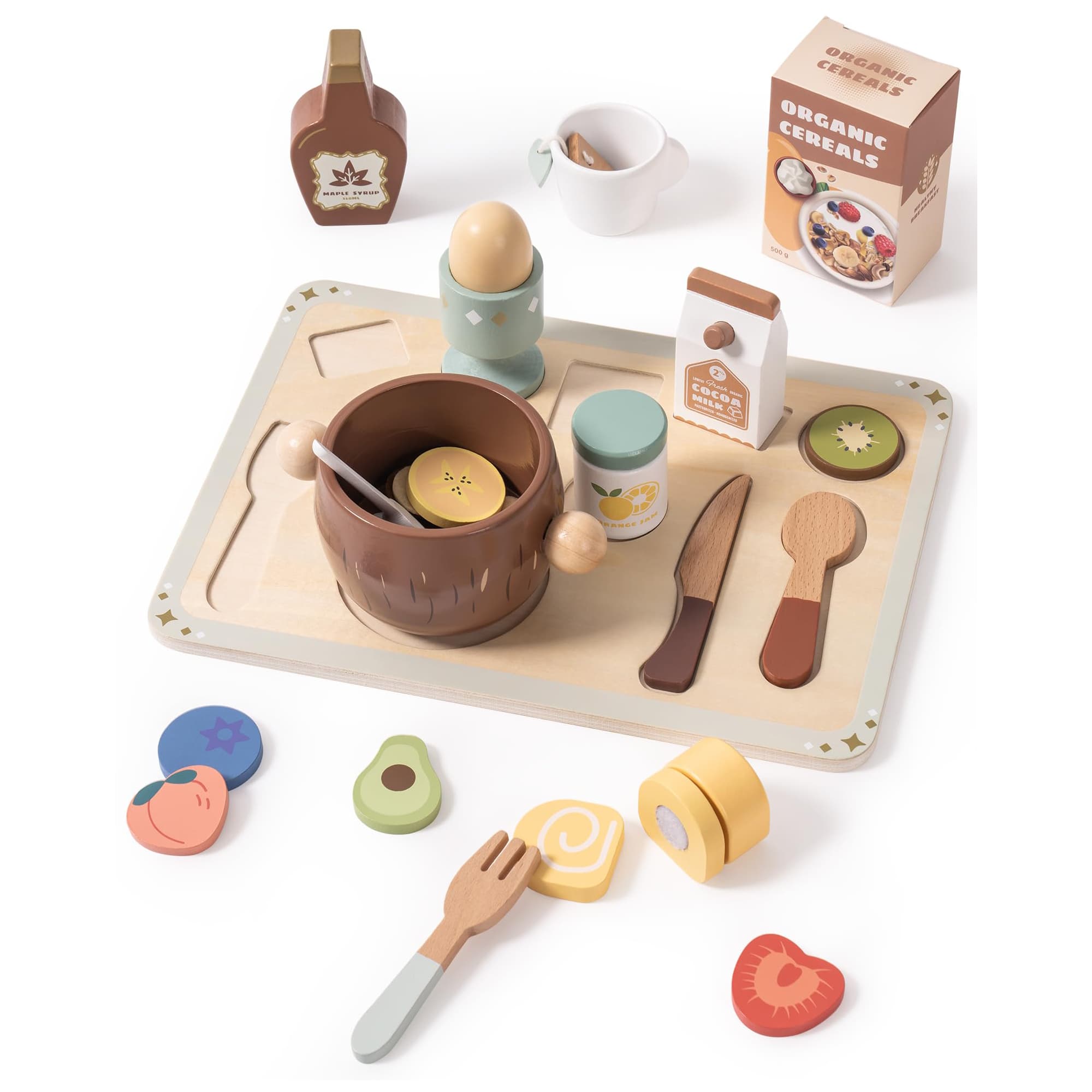 ROBUD Play Food Sets for Kids Kitchen