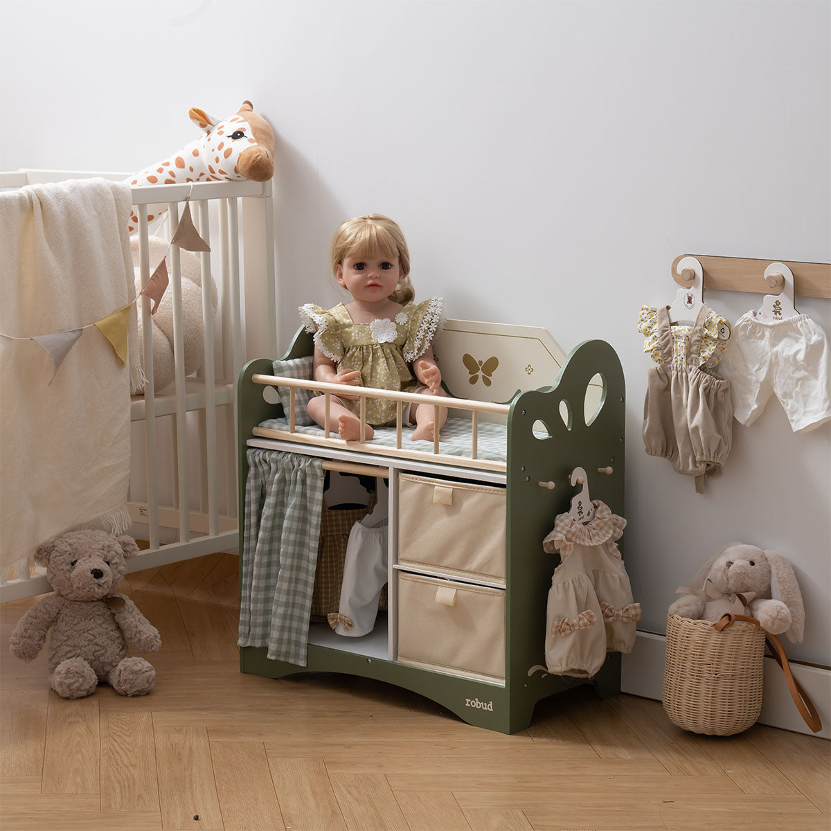 ROBUD Doll Bed Furniture with Clothes