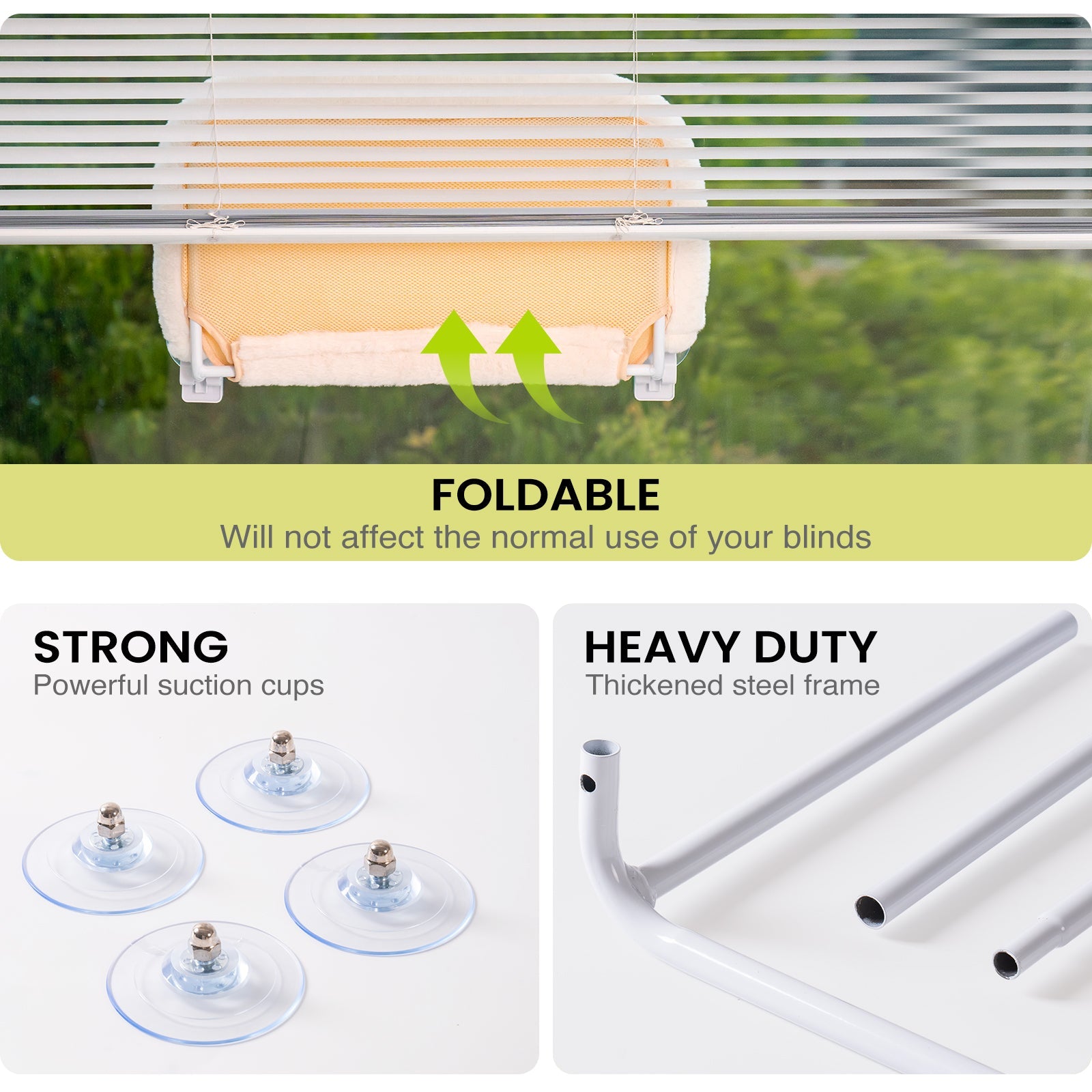 Macaron Foldable Heavy Duty Cat Window Perch