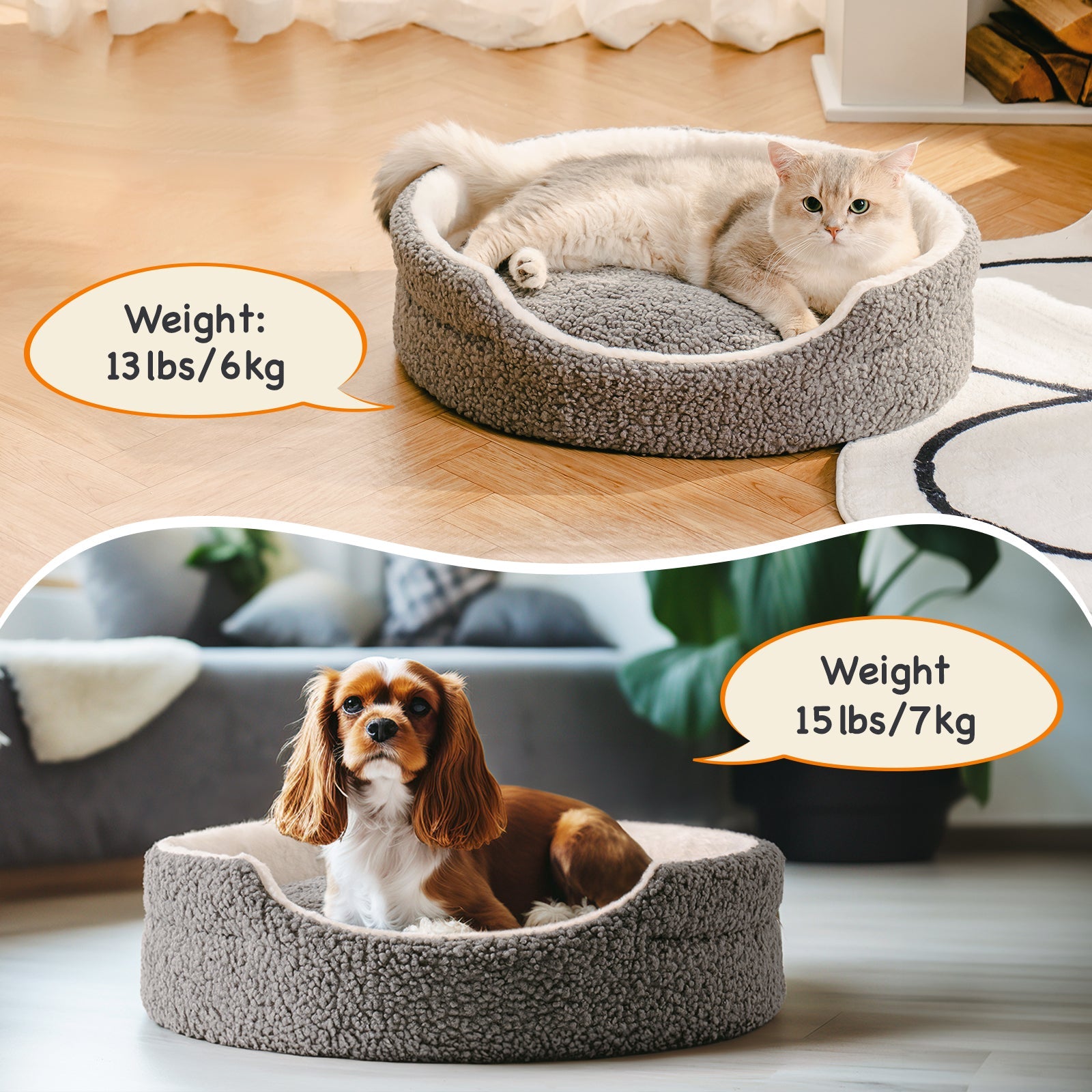 Round Cat & Dog Bed