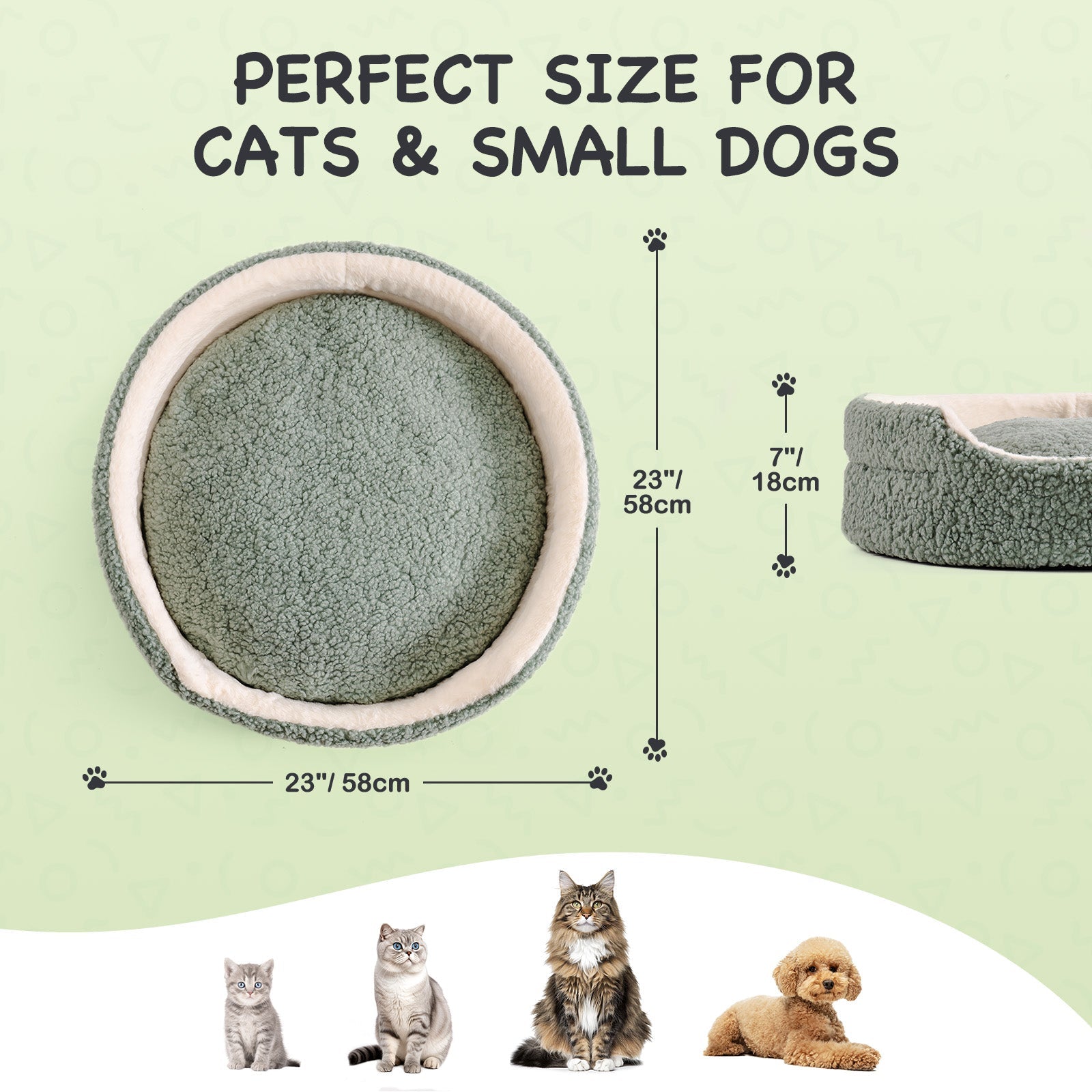 Round Cat & Dog Bed