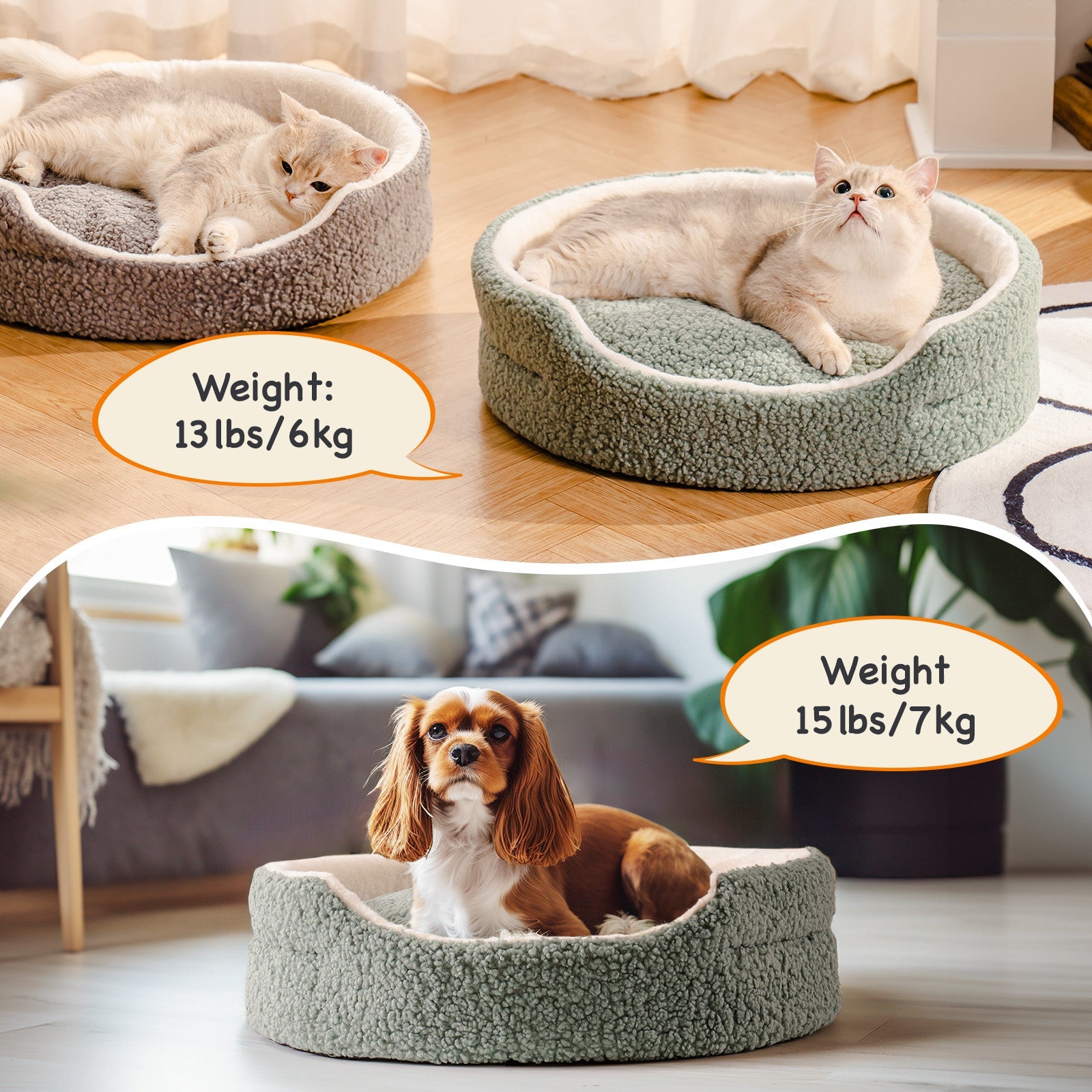 Round Cat & Dog Bed