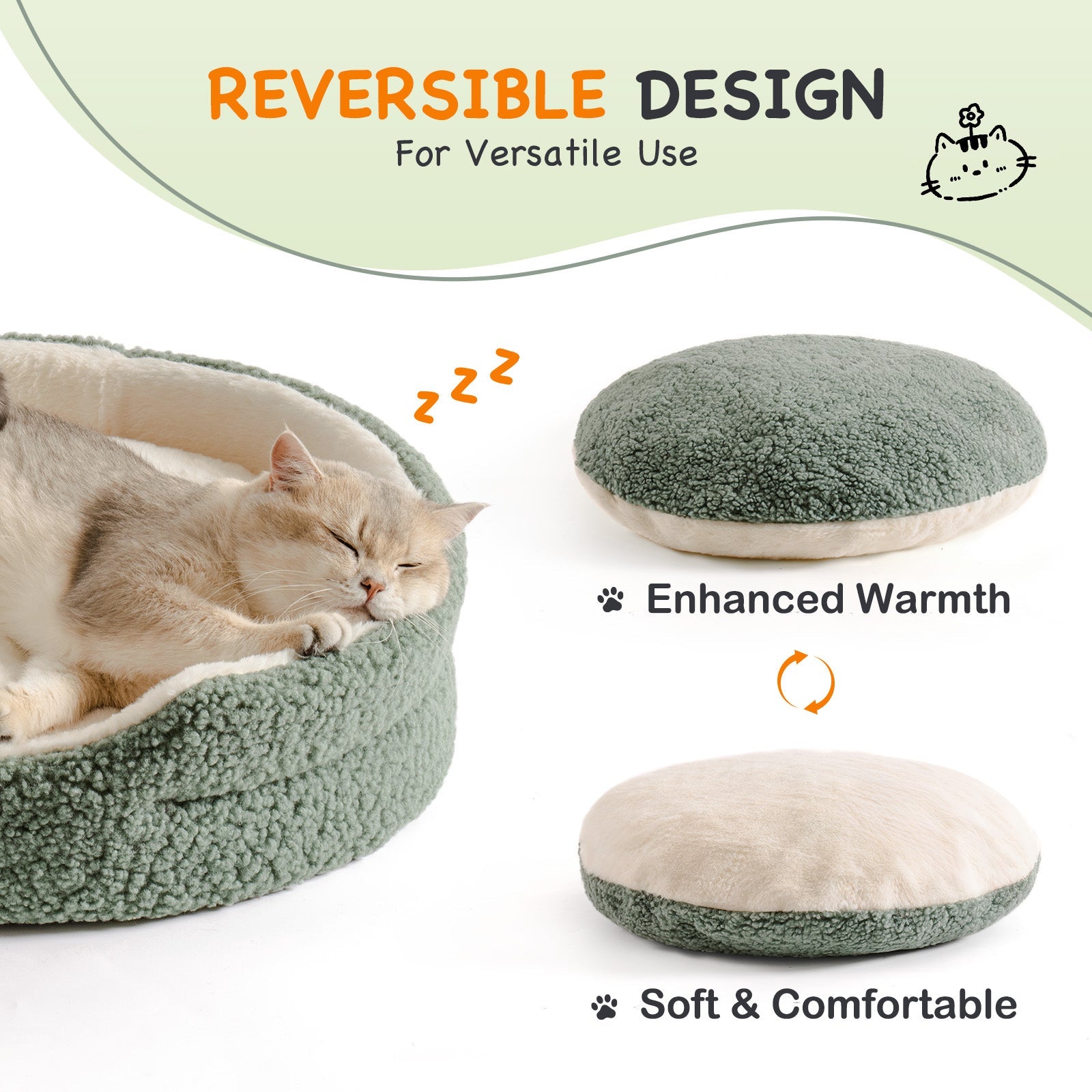 Round Cat & Dog Bed