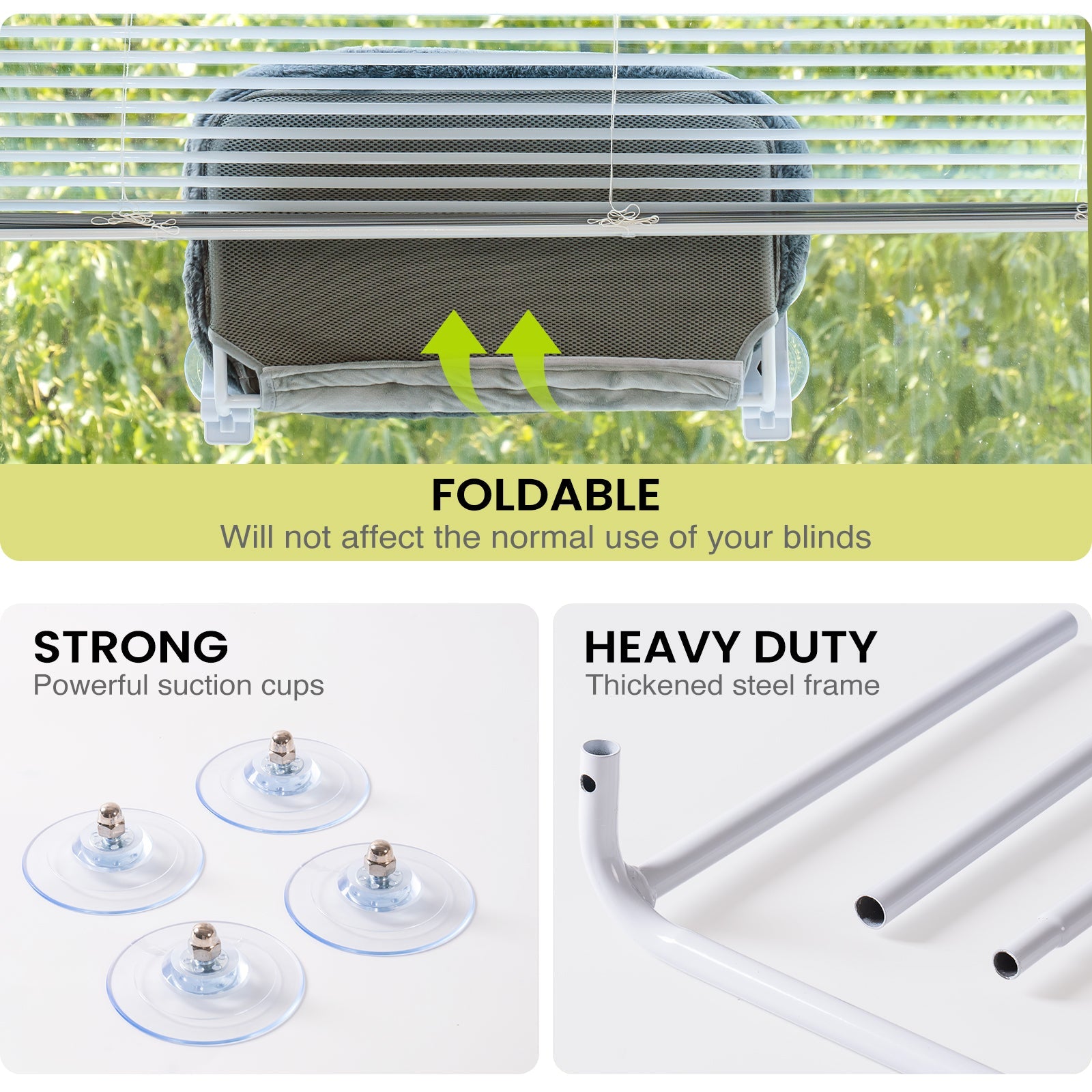 Macaron Foldable Heavy Duty Cat Window Perch