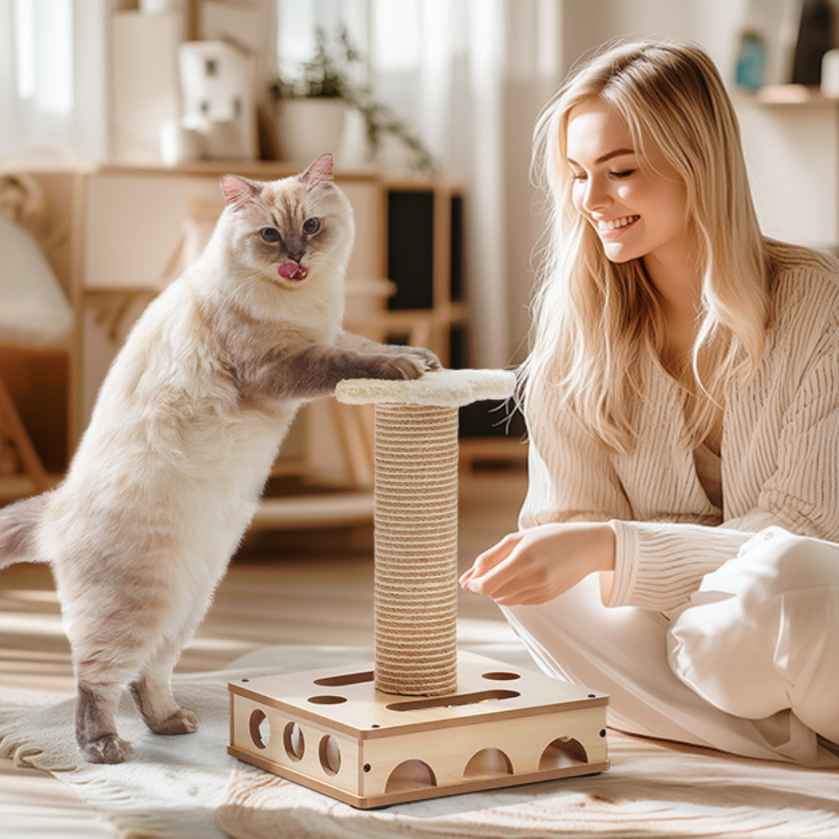 Hide And Seek Cat Scratching Post