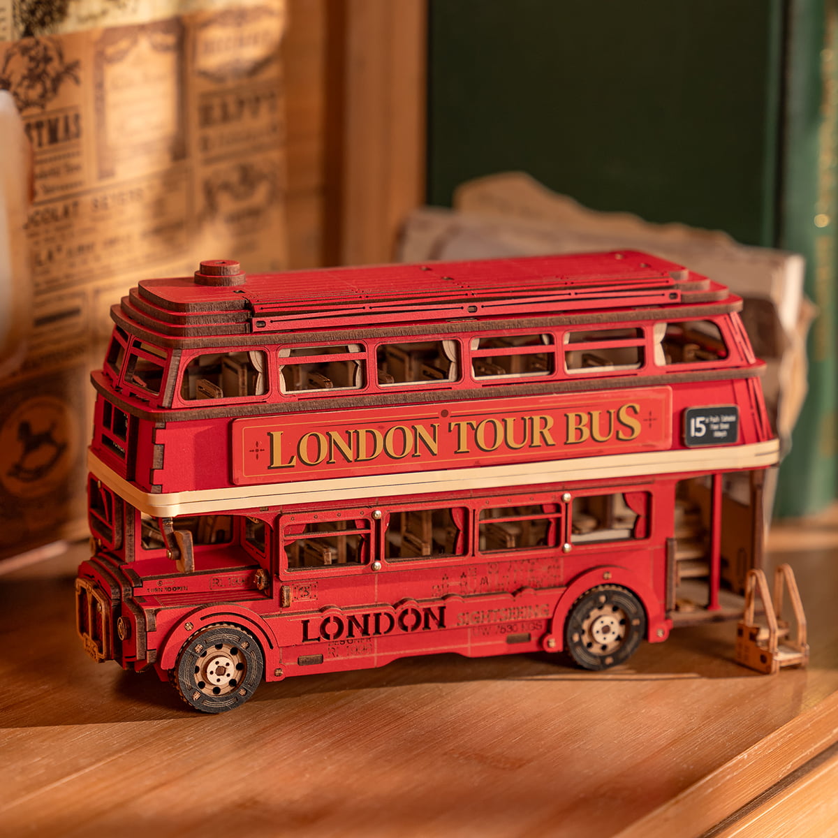 Rolife London Tourbus 3D Houten Puzzel TGM02