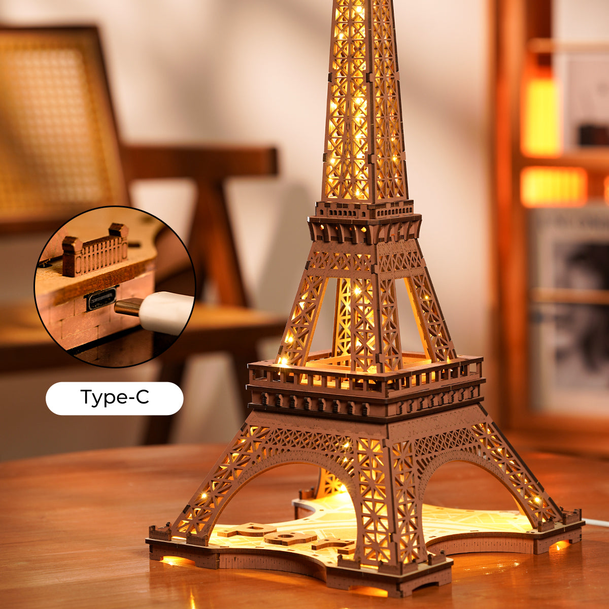 Puzzle 3D en bois Rolife La Nuit de la Tour Eiffel TGL01 