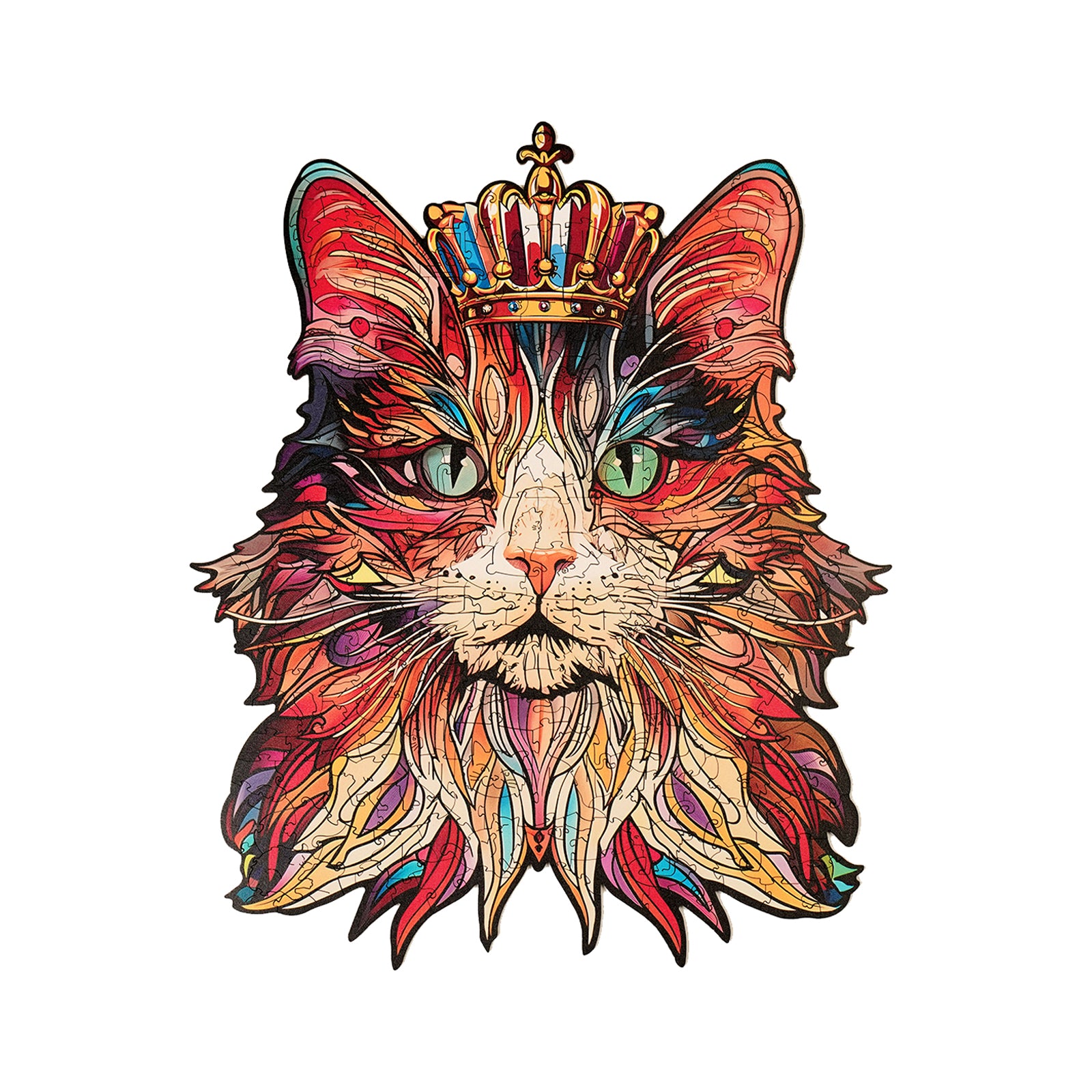 Rowood Cat King Wooden Jigsaw Puzzle