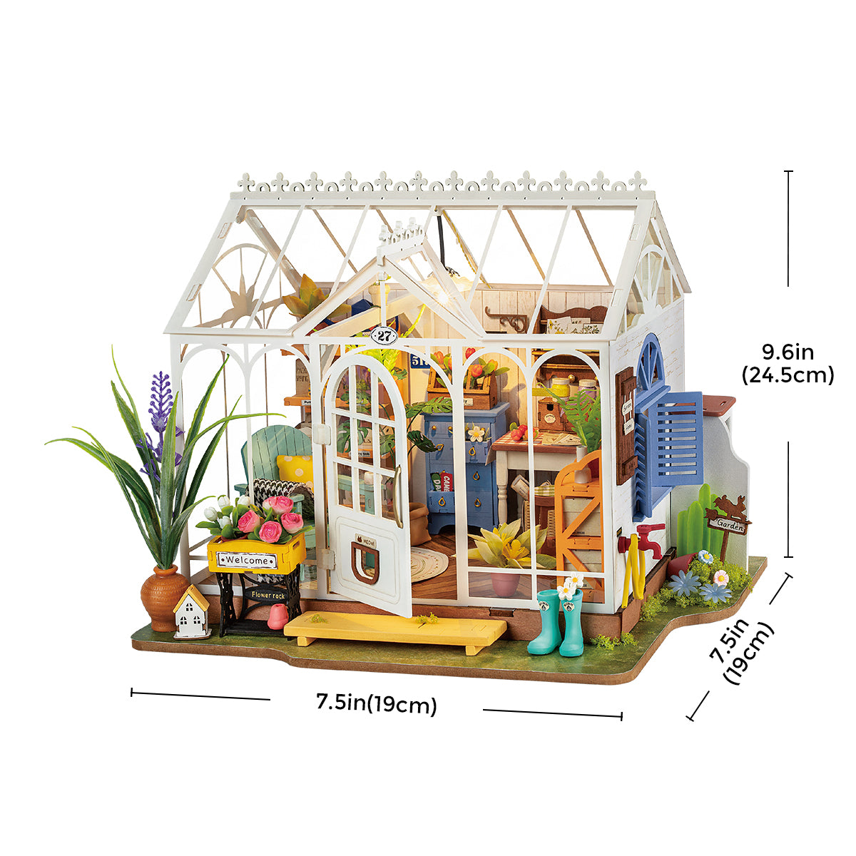 Rolife Verträumtes Gartenhaus DIY Miniaturhaus Bausatz DG163 