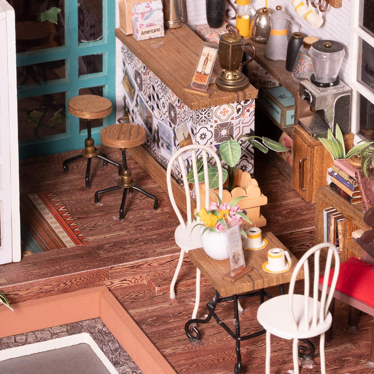 Rolife Simon's Coffee Shop DIY Miniature Dollhouse Kit DG109