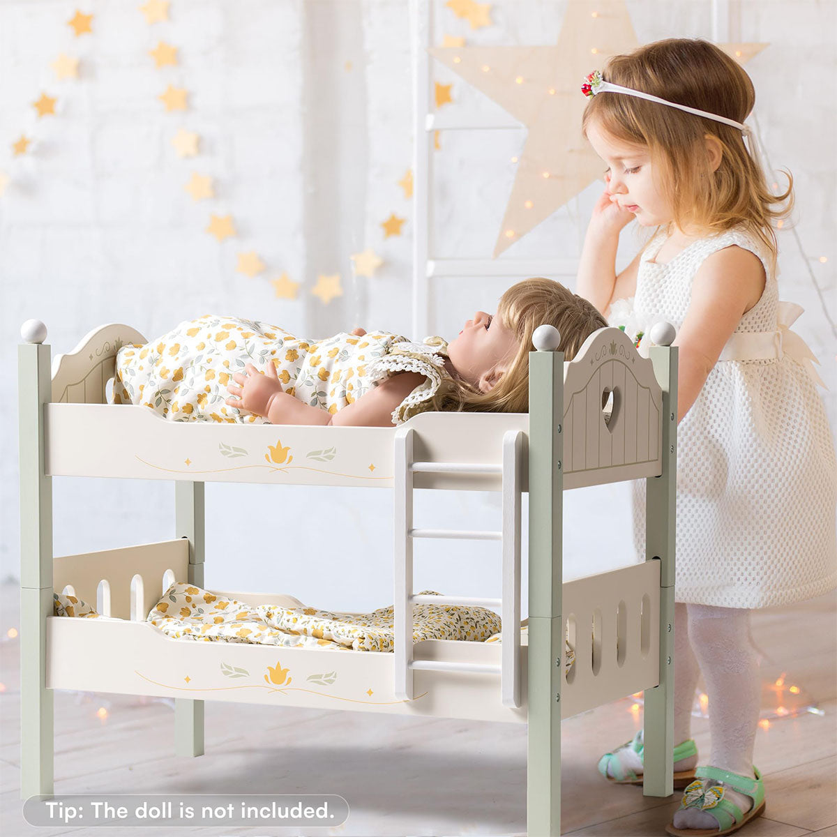 ROBUD Wooden Baby Doll Crib