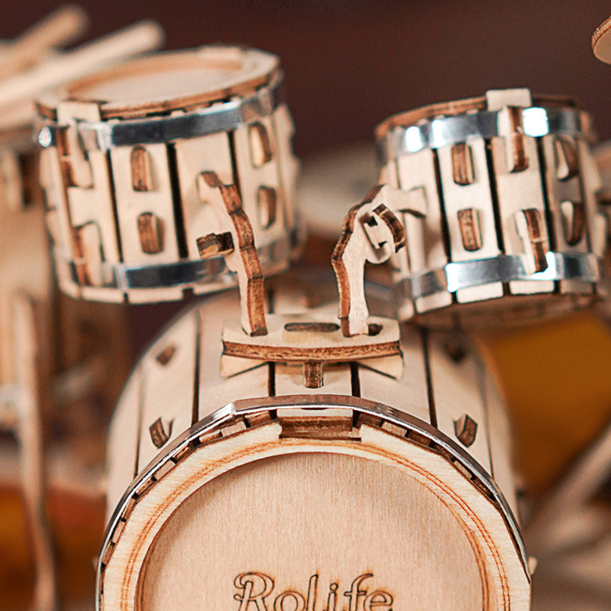 Rolife Drum Kit 3D Houten Puzzel TG409