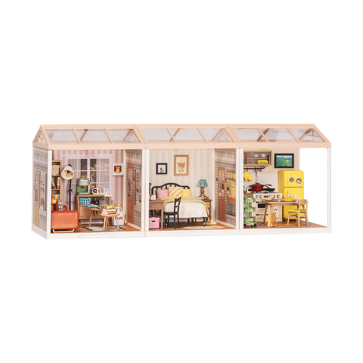 Rolife Super Creator Kunststoff-DIY-Minihaus 3 in 1 — Form 