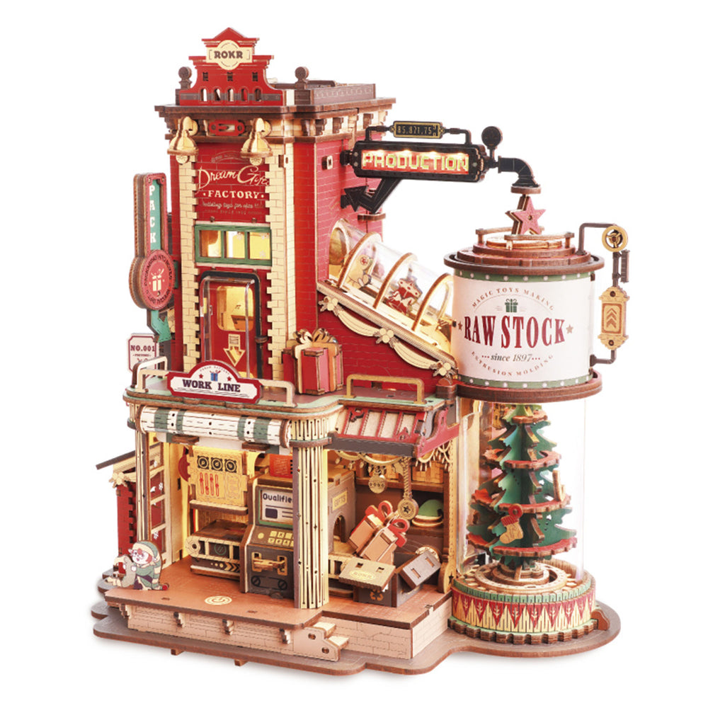 ROKR Christmas Dream Gift Factory Wooden Music Box EAB01